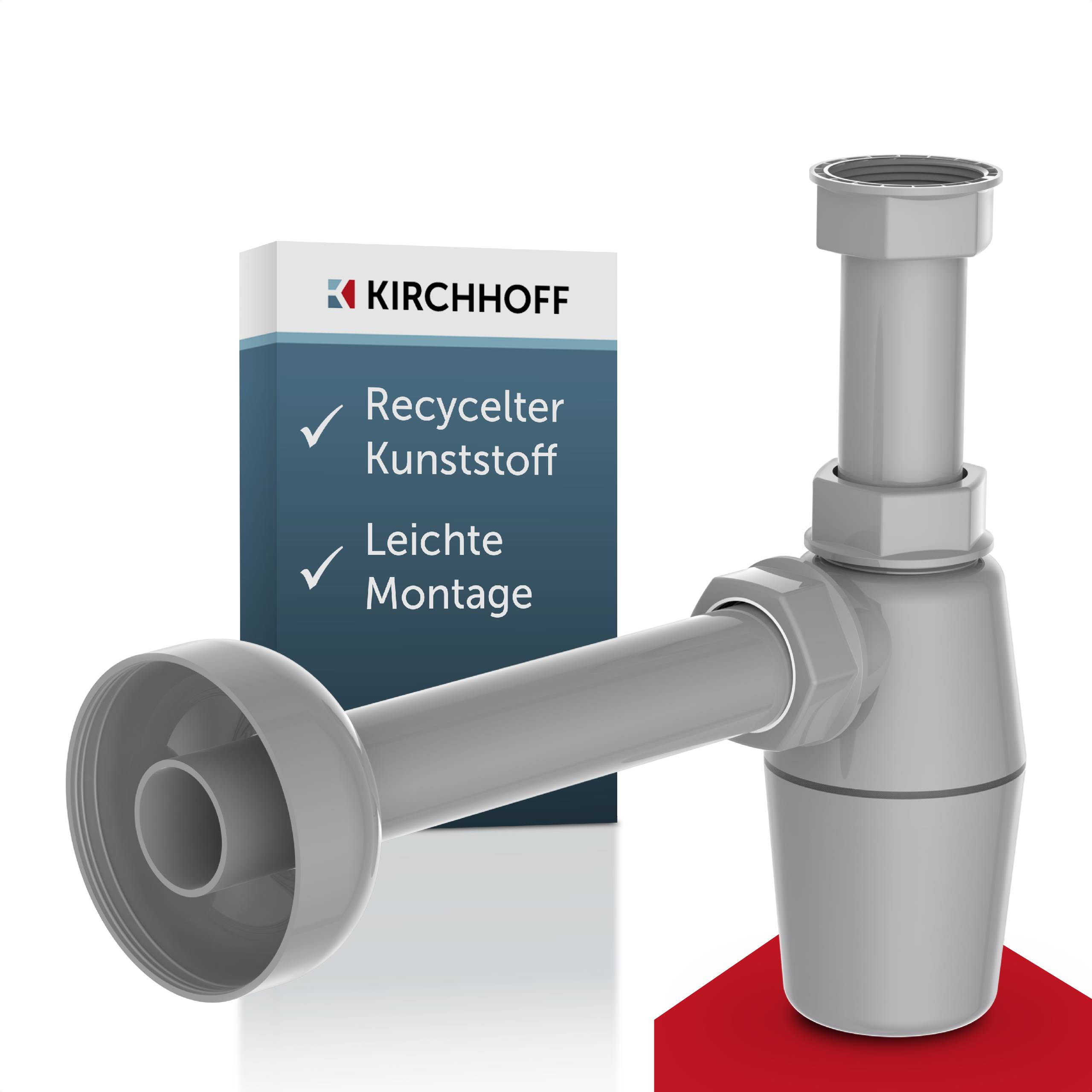 Eine Rohrverschraubung neben einer Box mit der Aufschrift 