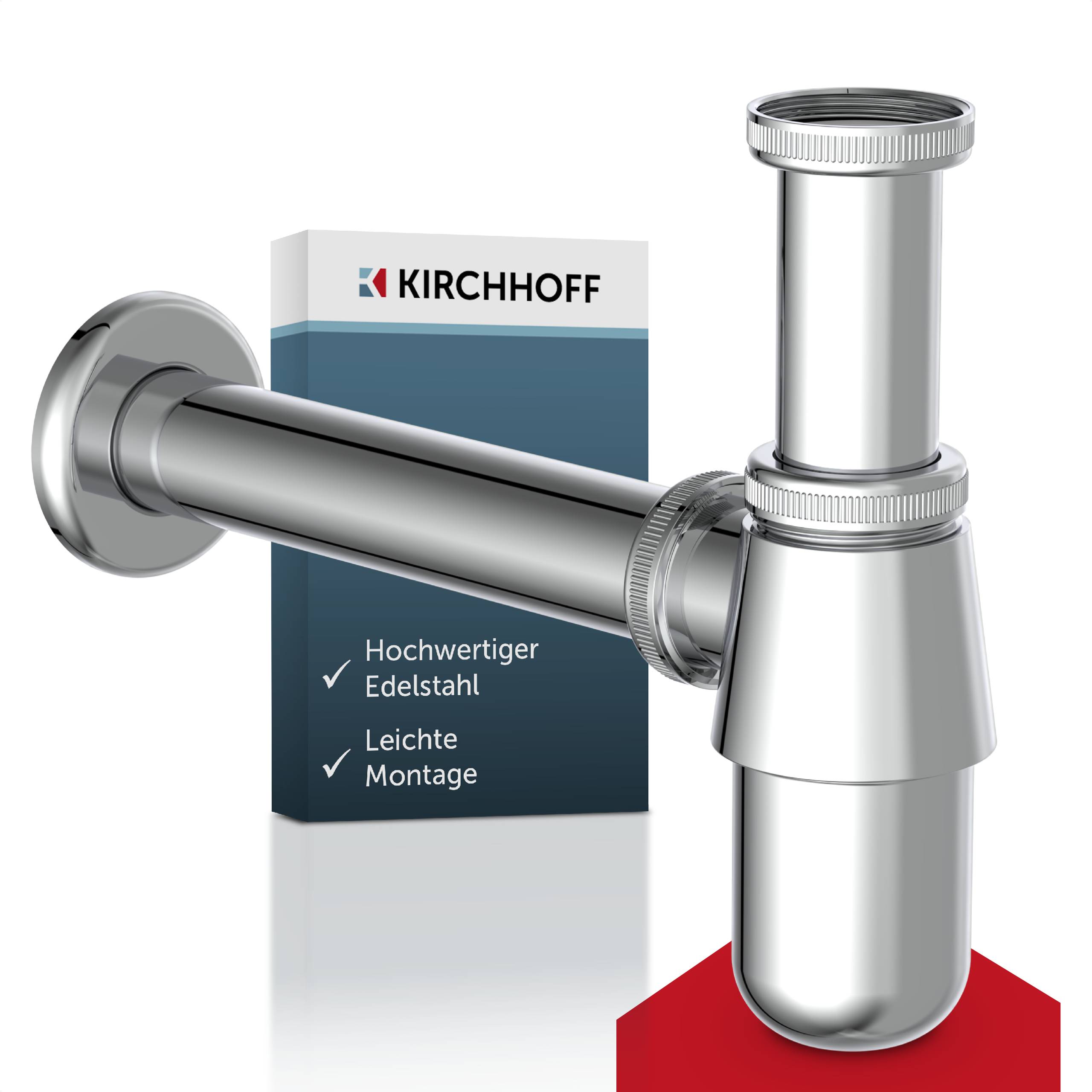 Flaschensiphon, Chrom, 1 1/4" x 32 mm