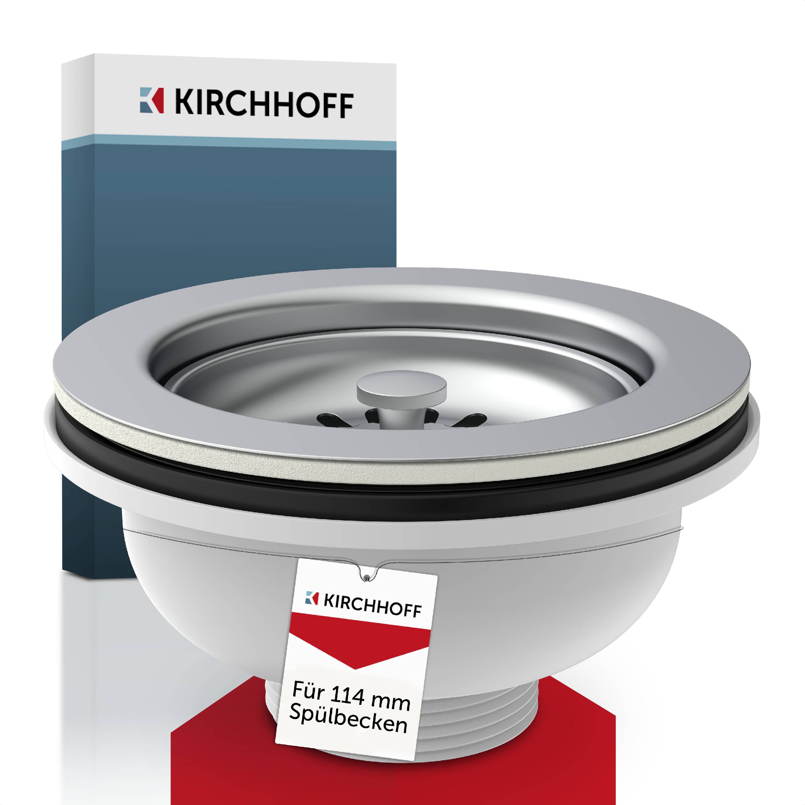 KS Korbventil, 1 1/2"AG, Edelstahl-Ventilkelch & Sieb Ø 114 mm