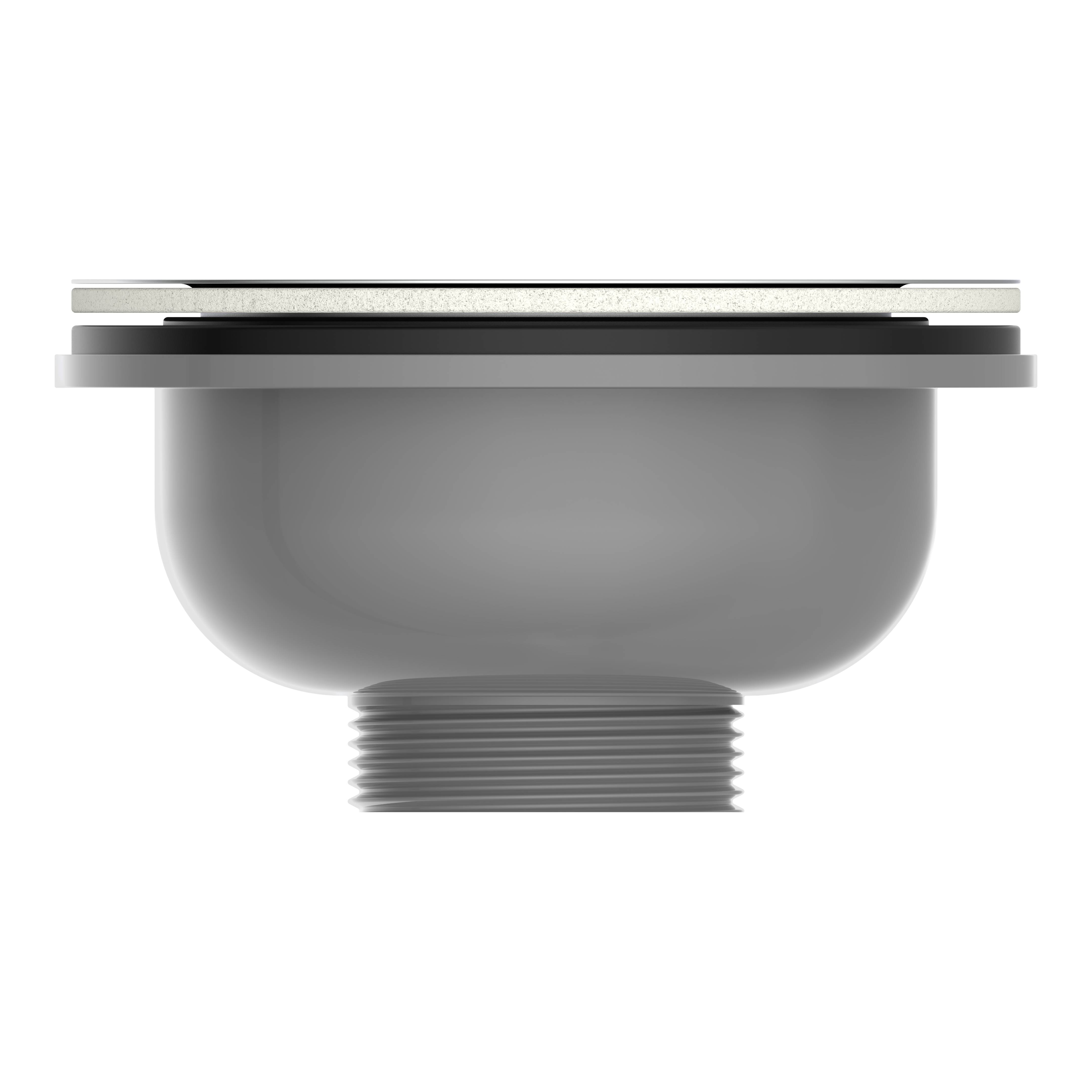 KS Korbventil, Grau, 1 1/2"AG, Edelstahl-Ventilkelch & Sieb Ø 114 mm