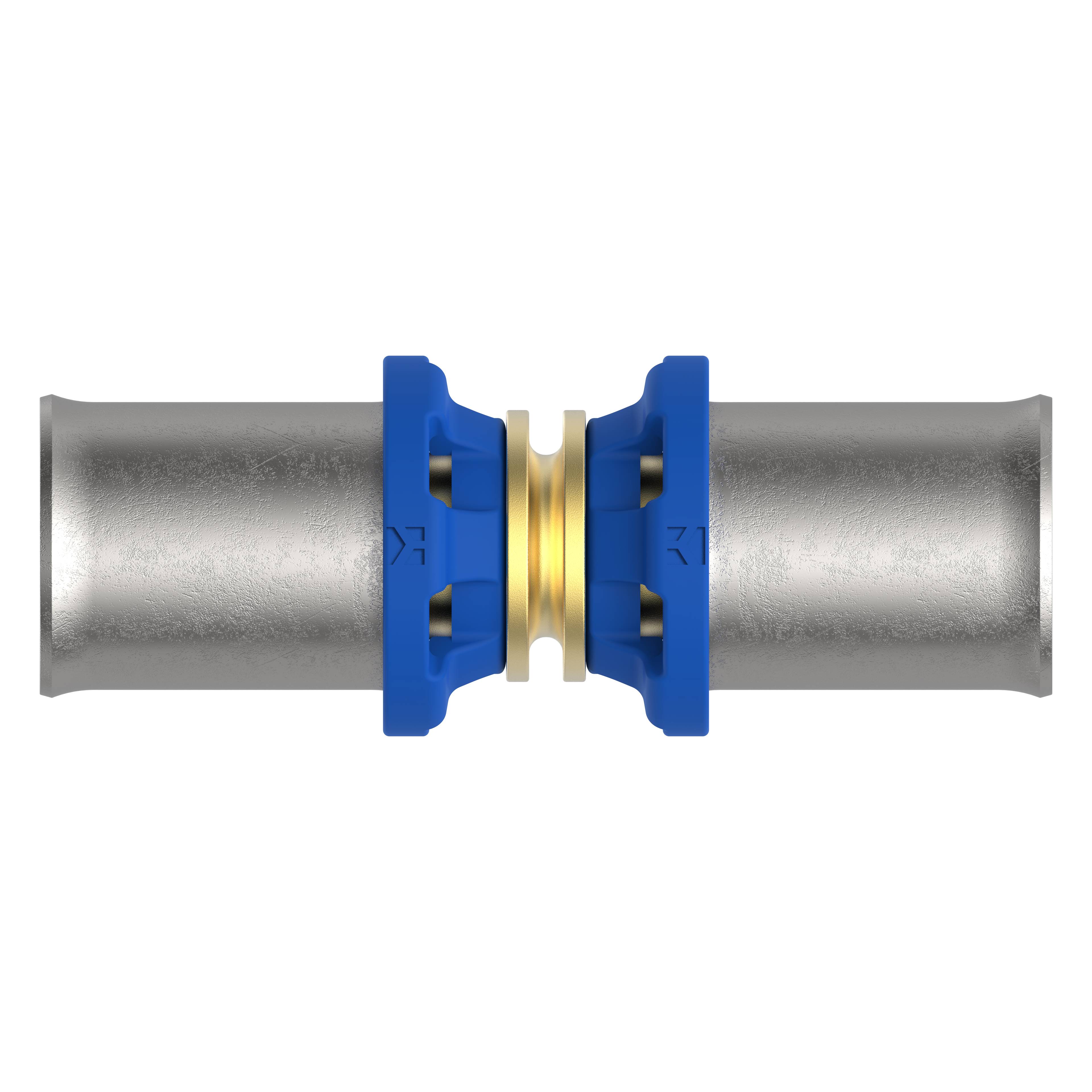 MS Verbindungsstück, blank, 16 mm, Pressfitting für MSVR