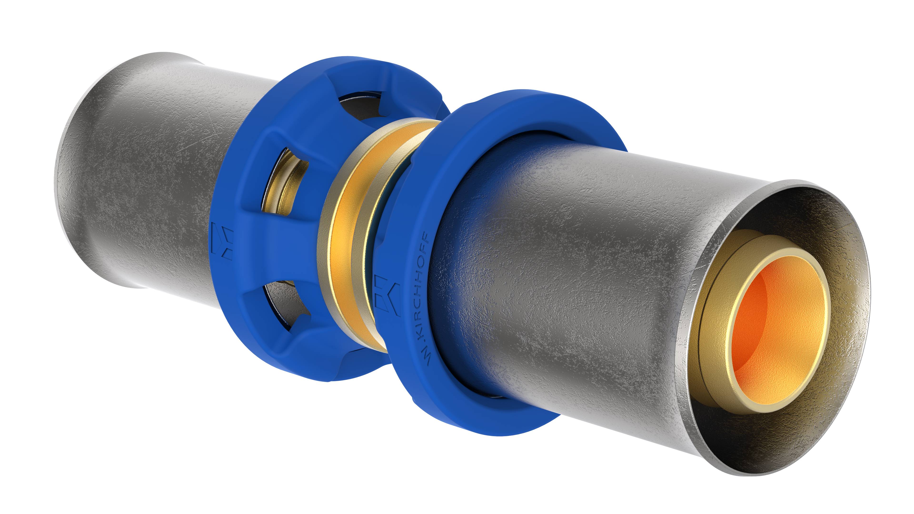 MS Verbindungsstück, blank, 16 mm, Pressfitting für MSVR