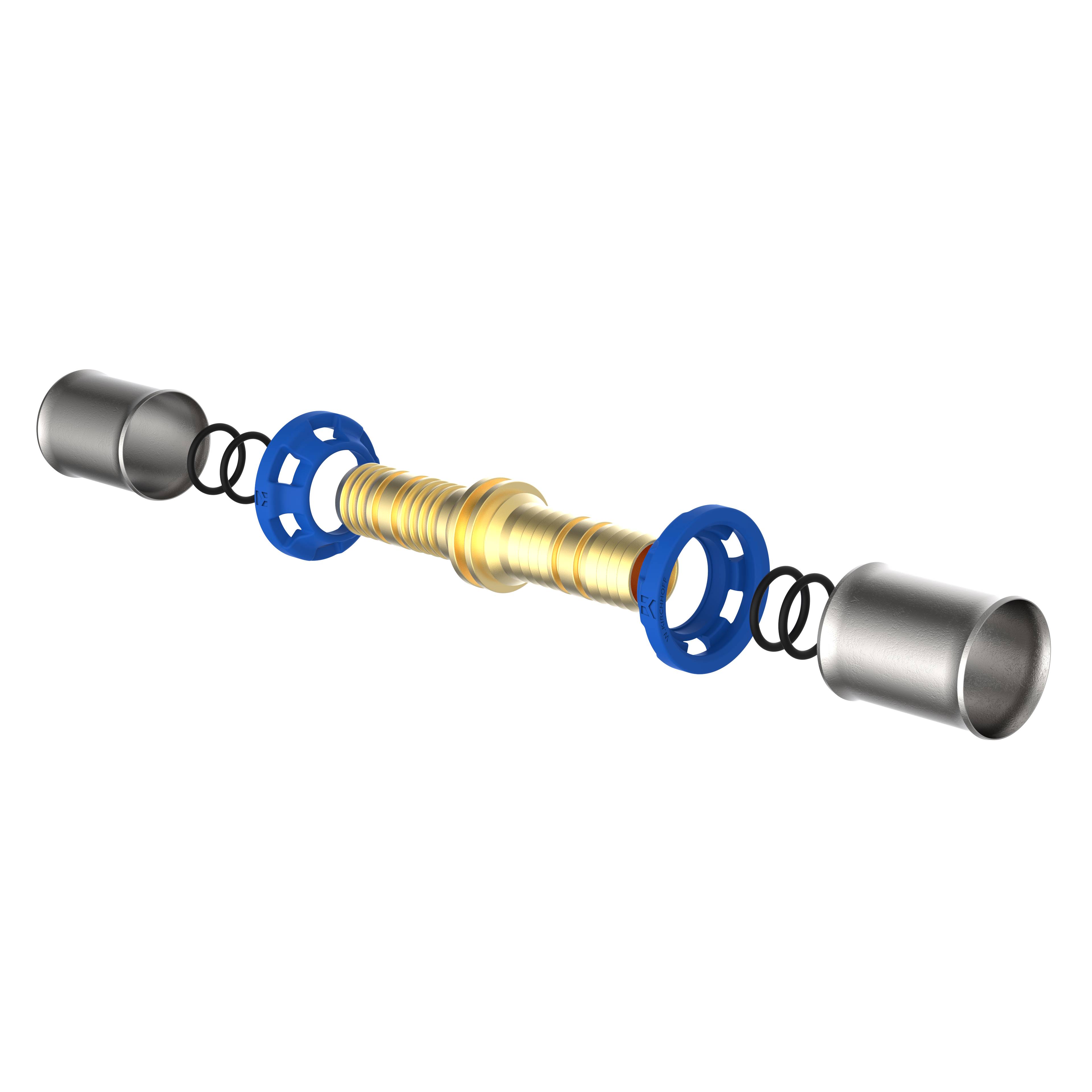 MS Verbindungsstück, blank, 16 mm, Pressfitting für MSVR