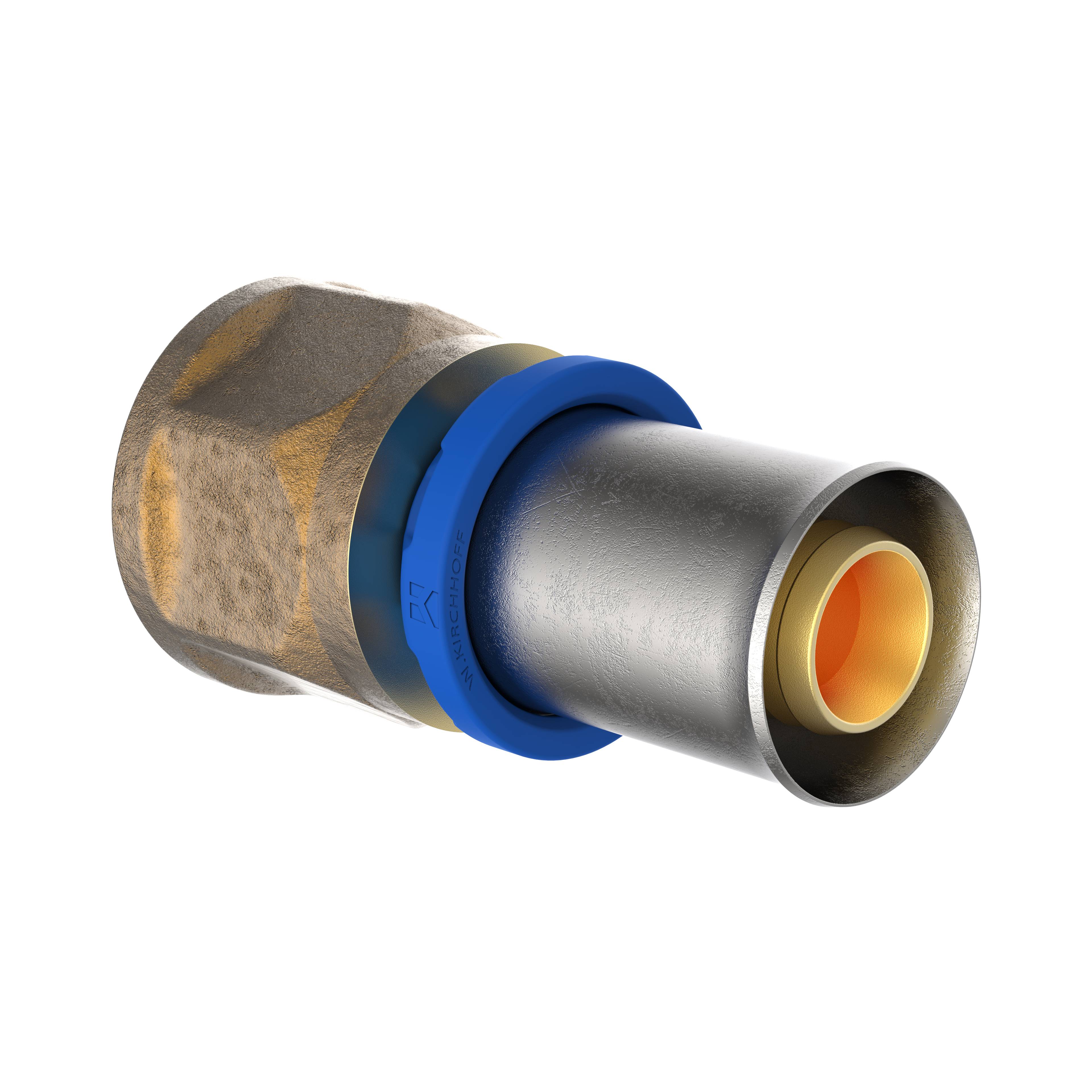 MS Übergangsstück, blank, 20 mm x 1/2"IG, Pressfitting für MSVR