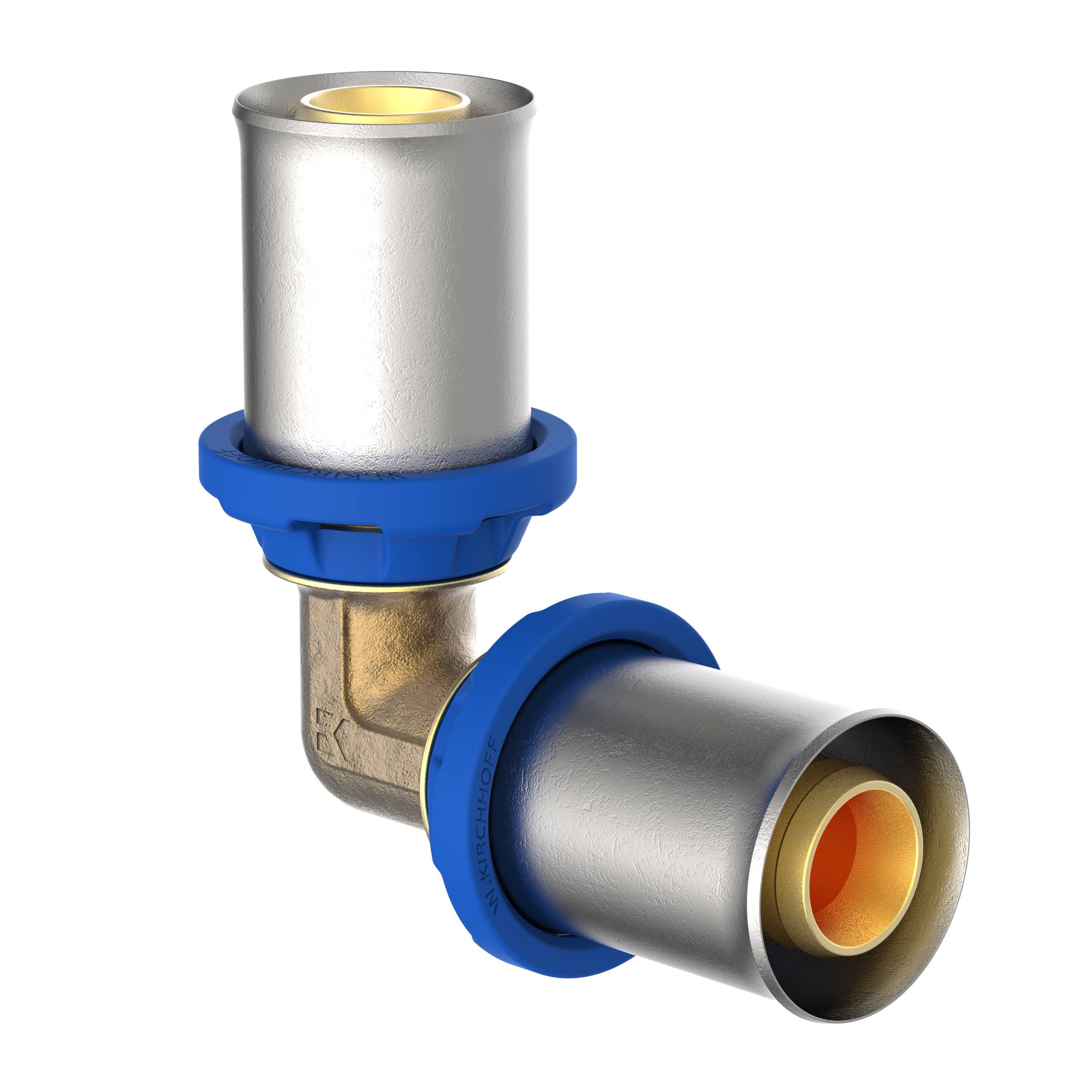 MS Winkel 90°, blank, 20 mm, Pressfitting für MSVR