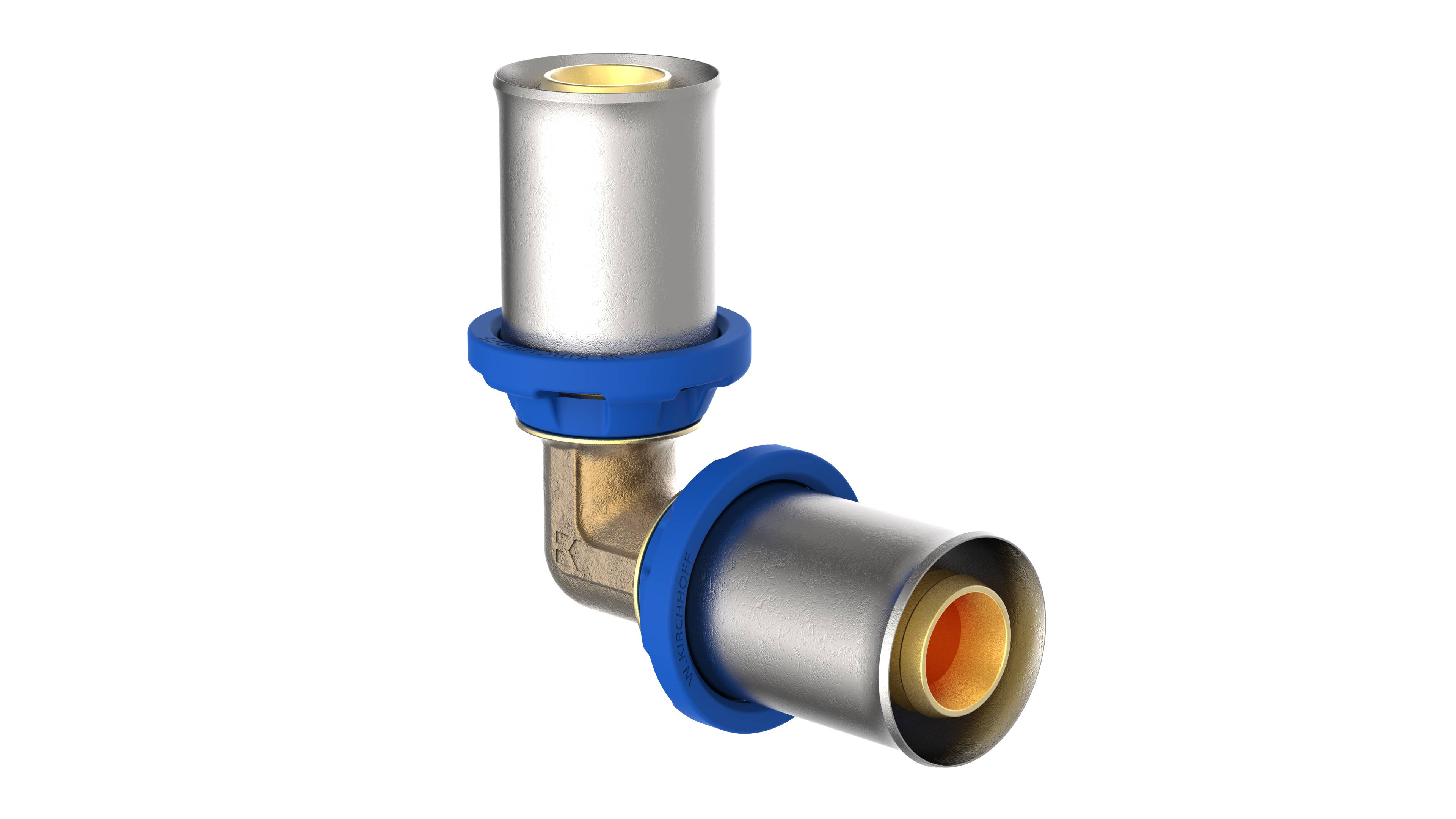 MS Winkel 90°, blank, 20 mm, Pressfitting für MSVR