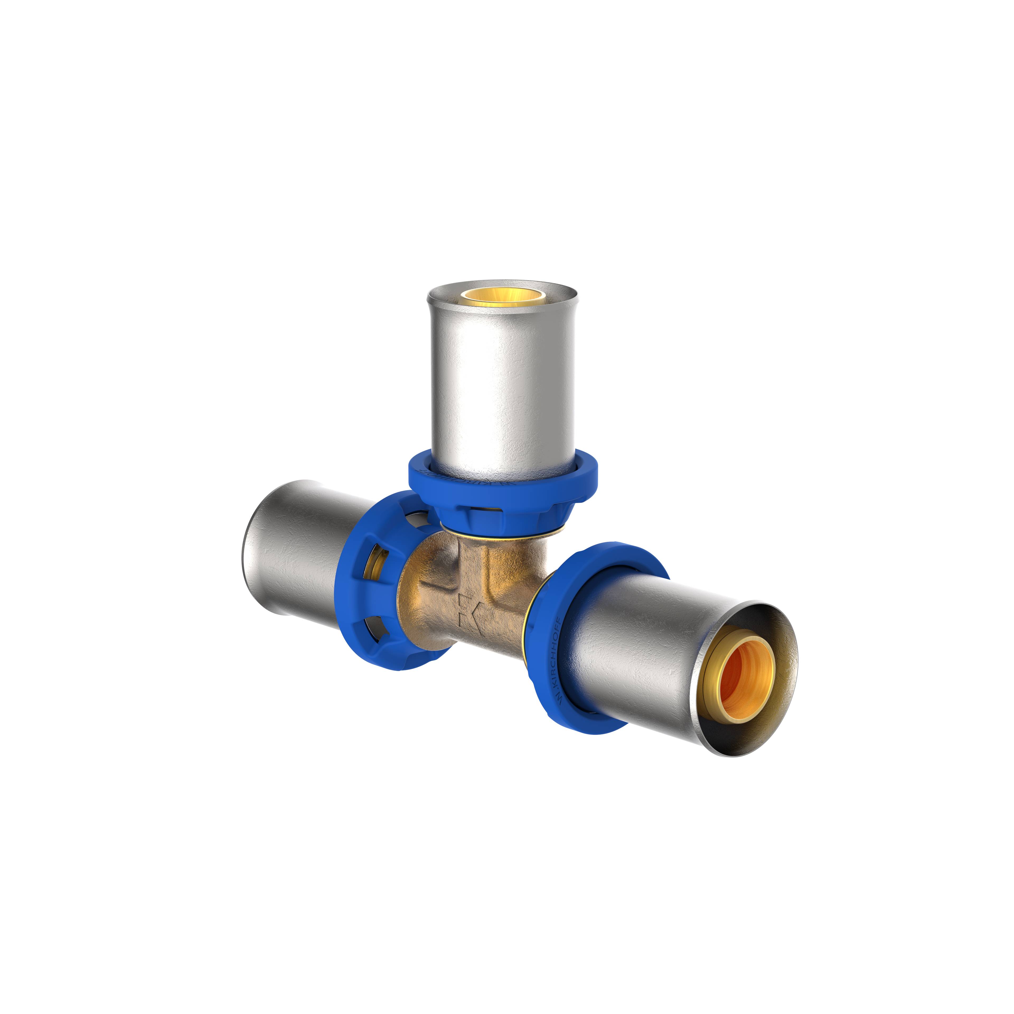 MS T-Stück, blank, 16 mm, Pressfitting für MSVR
