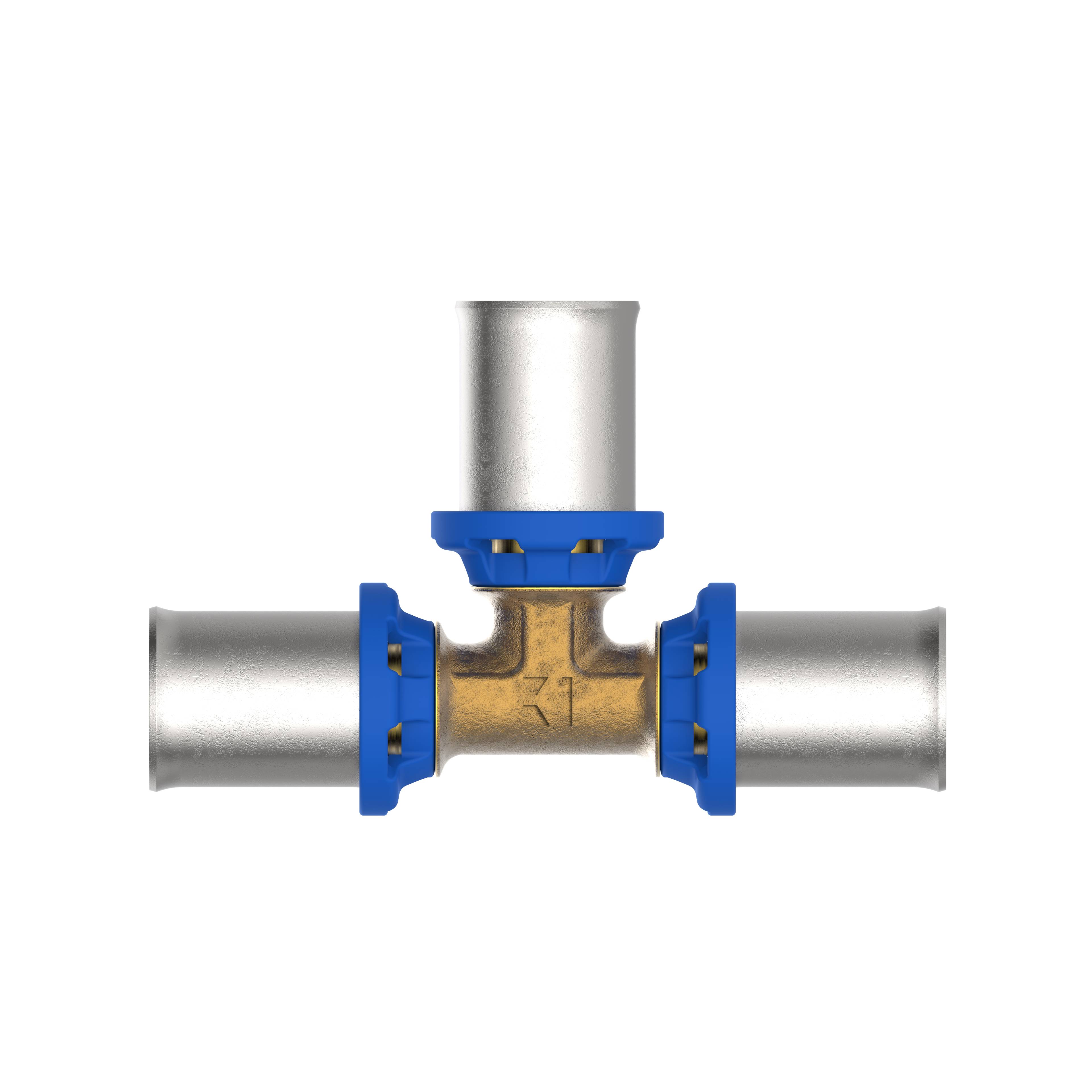 MS T-Stück, blank, 16 mm, Pressfitting für MSVR