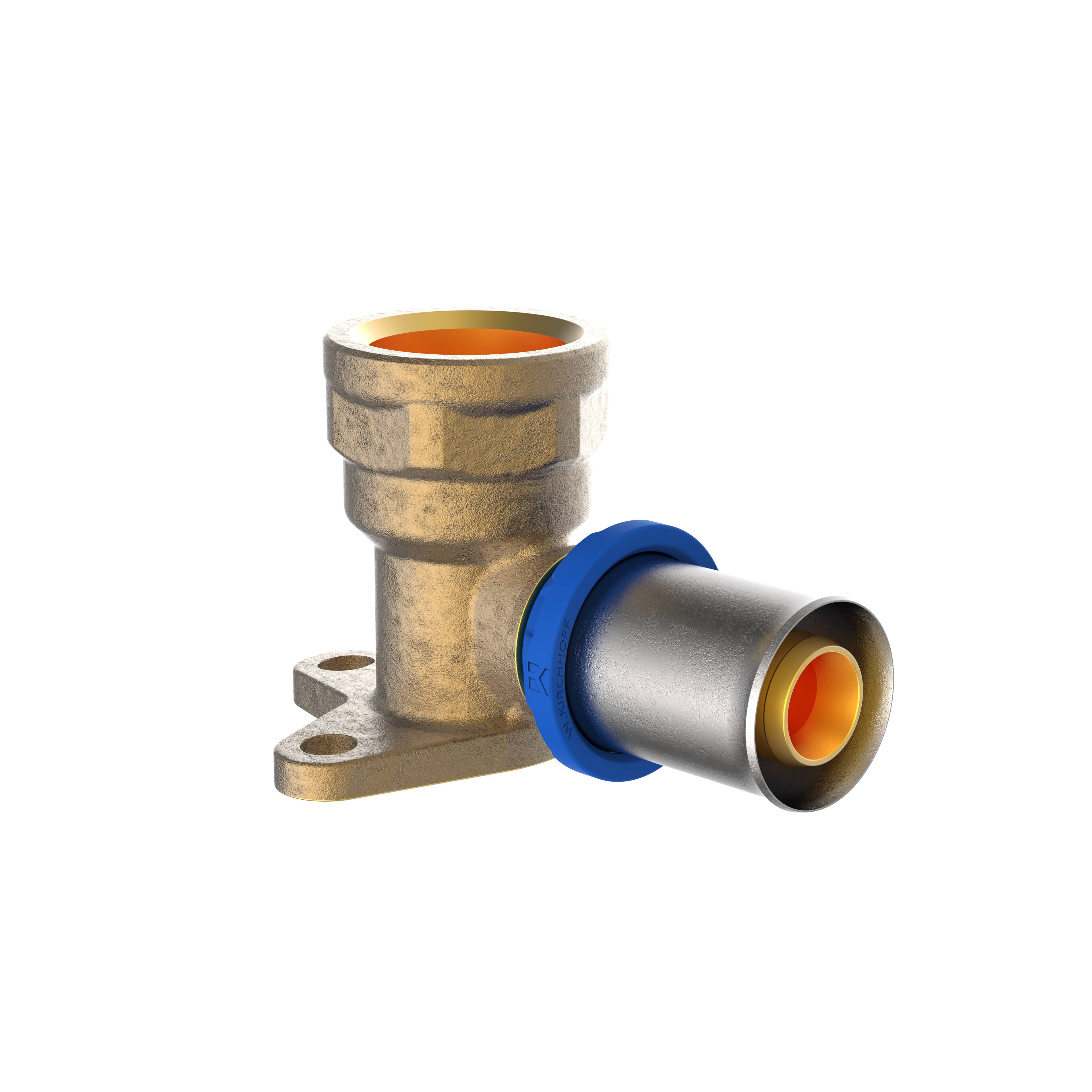 MS Wandscheibe, blank, 16 mm x 1/2"IG, Pressfitting für MSVR