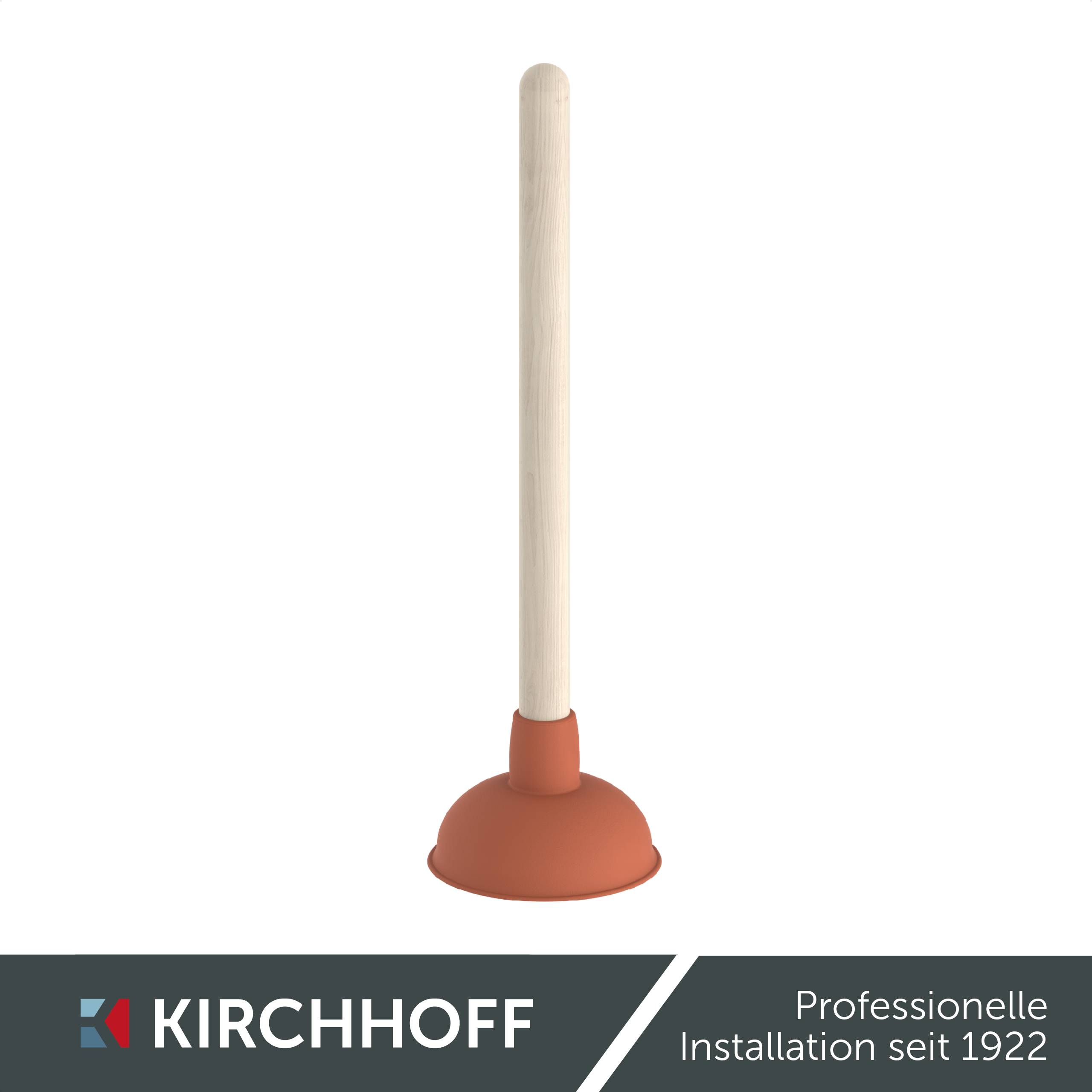 Ausgussreiniger, Rot. Ø 115 mm, mit Holzgriff