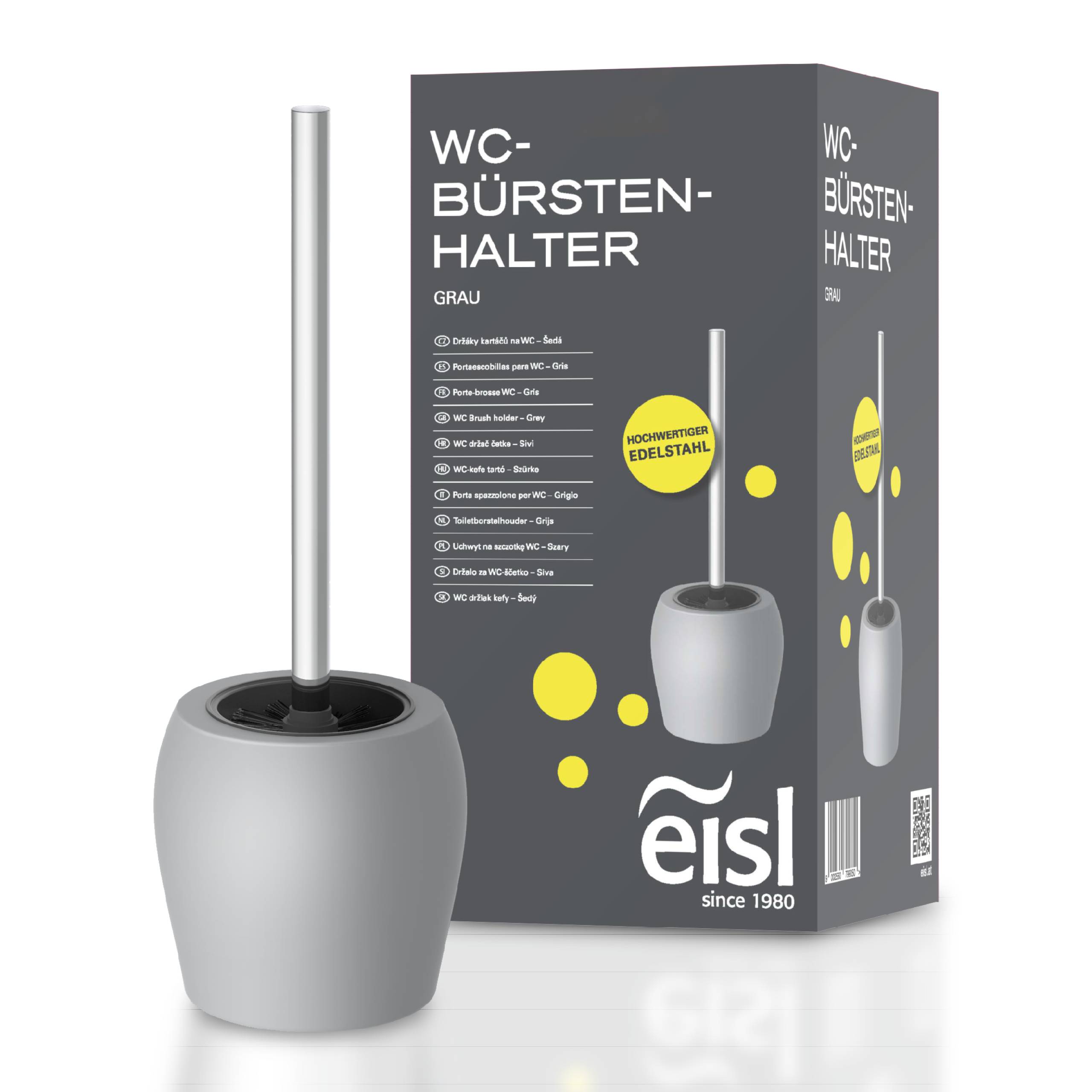 WC-Bürstengarnitur, Grau