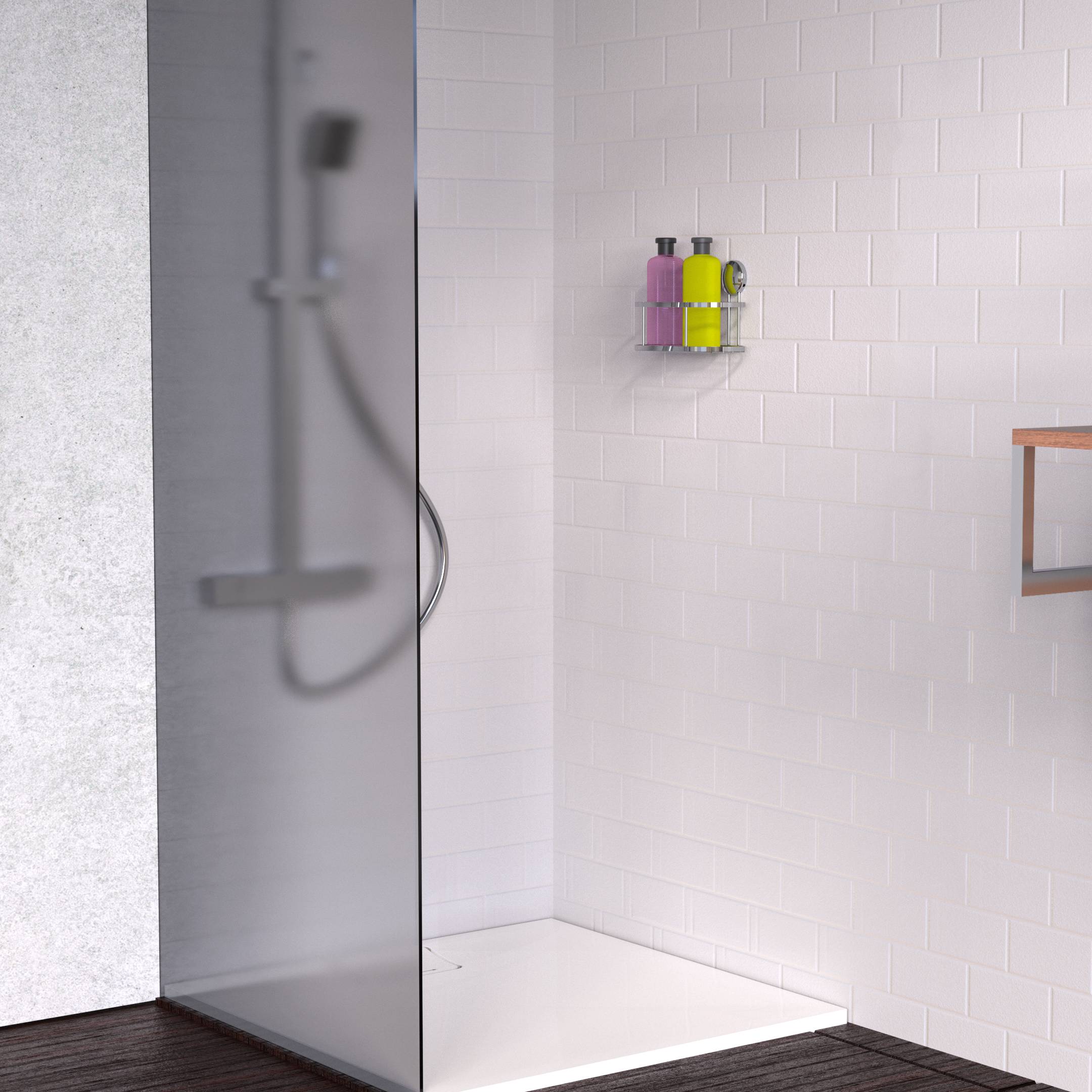 Dusch-Wandablage, Chrom, zum Kleben oder Schrauben