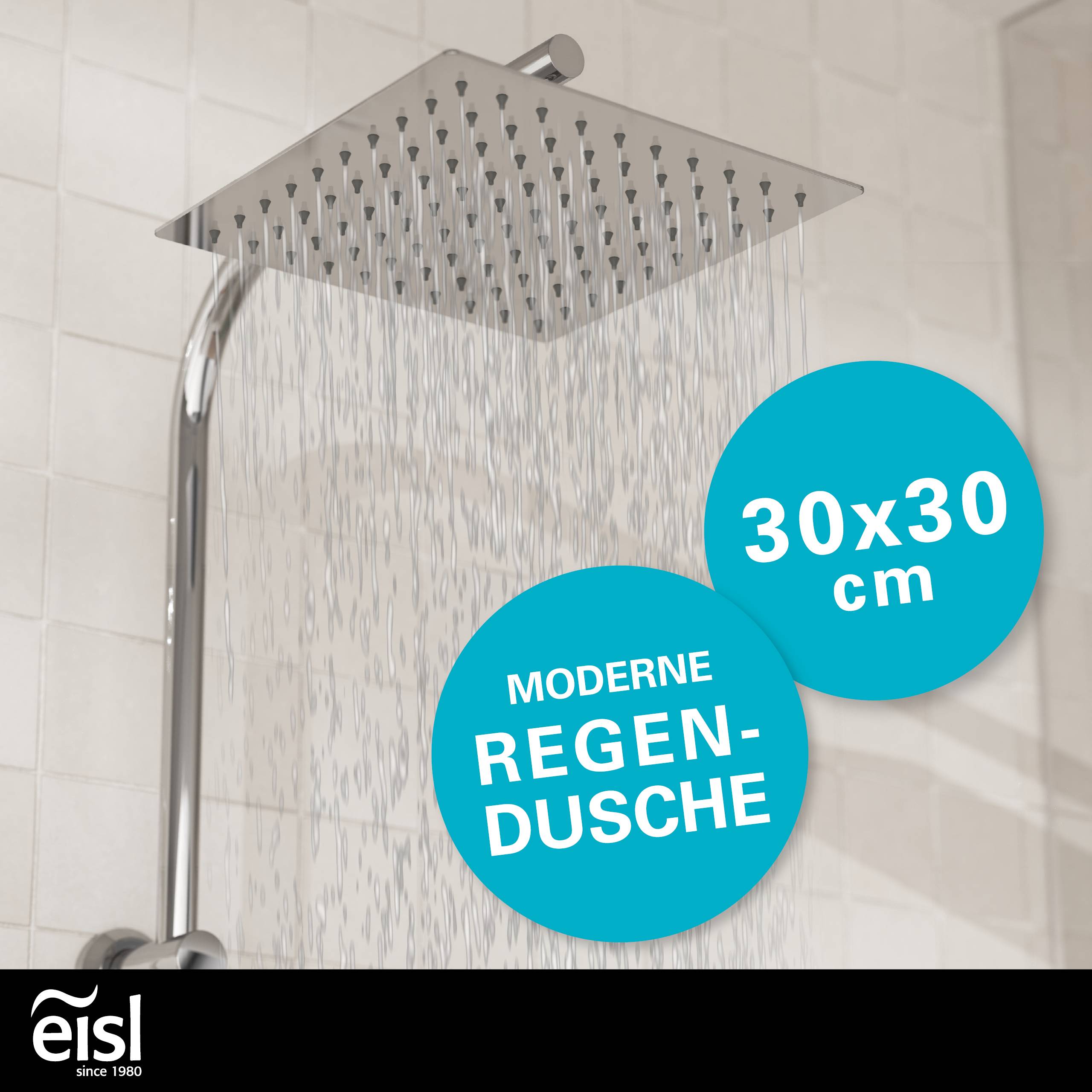 EASY DELUXE Überkopfbrause-Set, Chrom