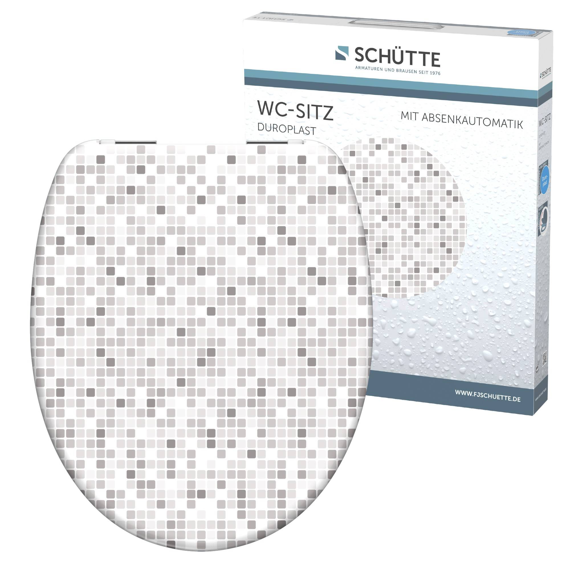 Duroplast WC-Sitz MOSAIK GRAU, mit Absenkautomatik