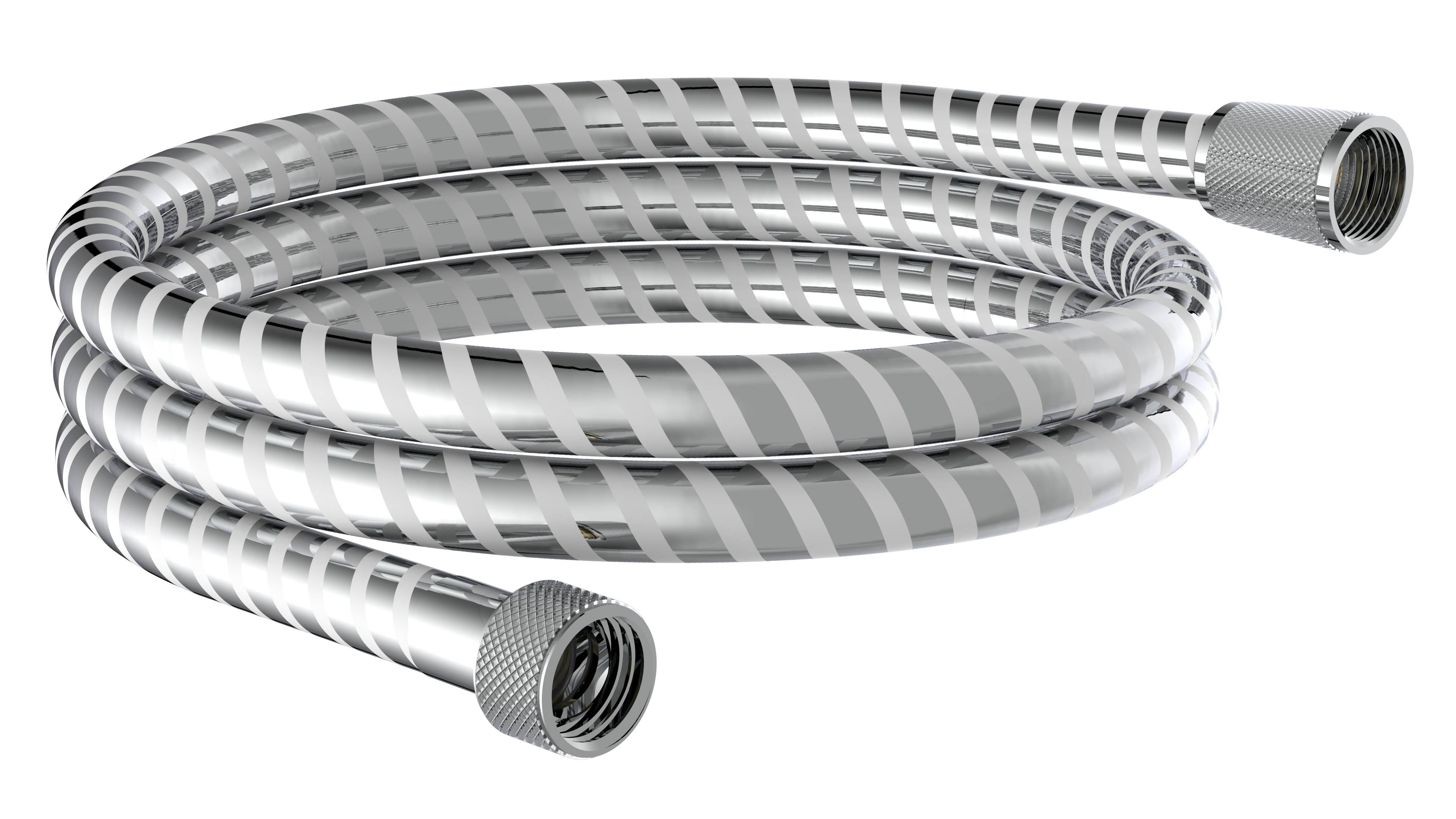 KS Brauseschlauch 150 cm, Kunststoff, Chrom/Weiß