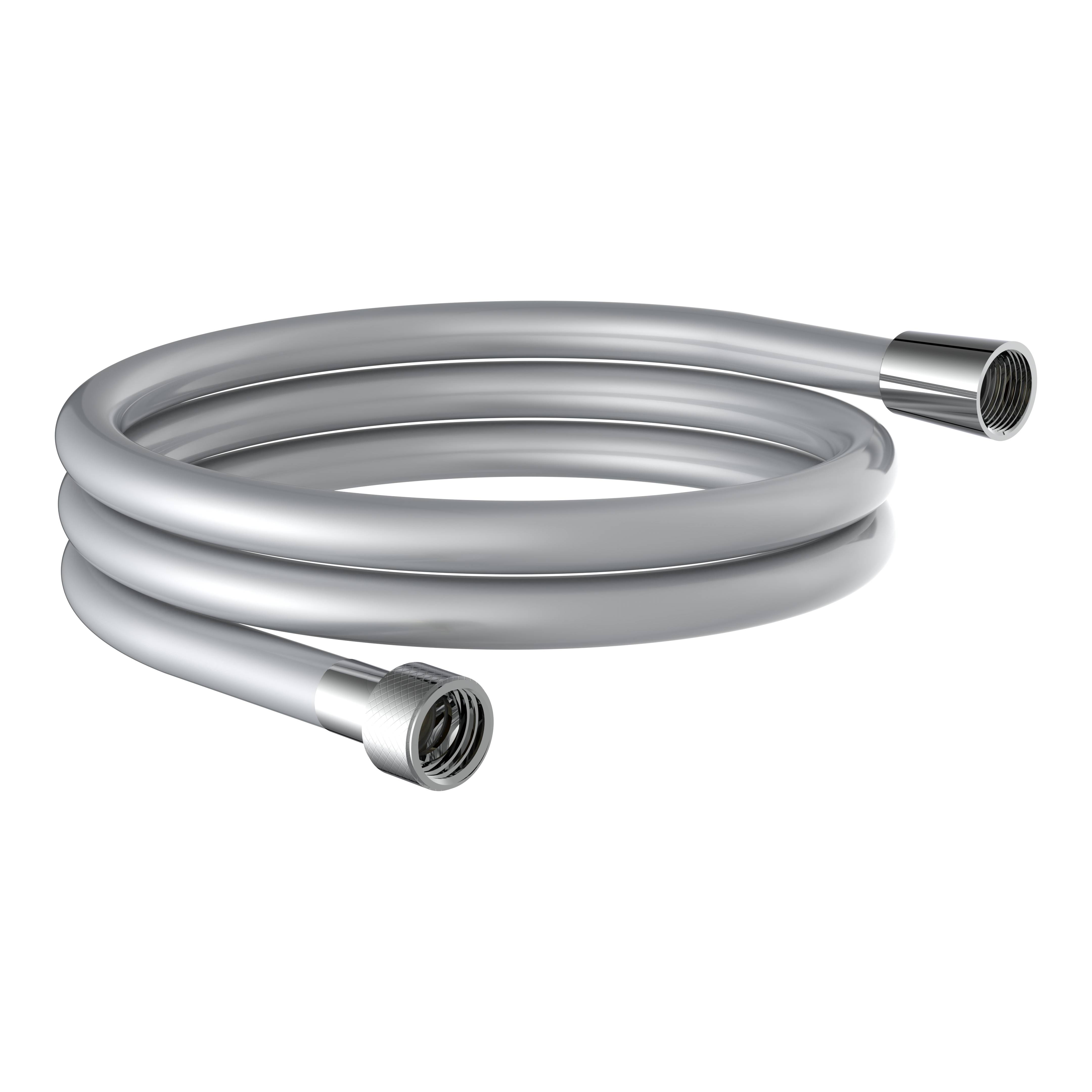 Brauseschlauch 150 cm, Kunststoff, Silberoptik