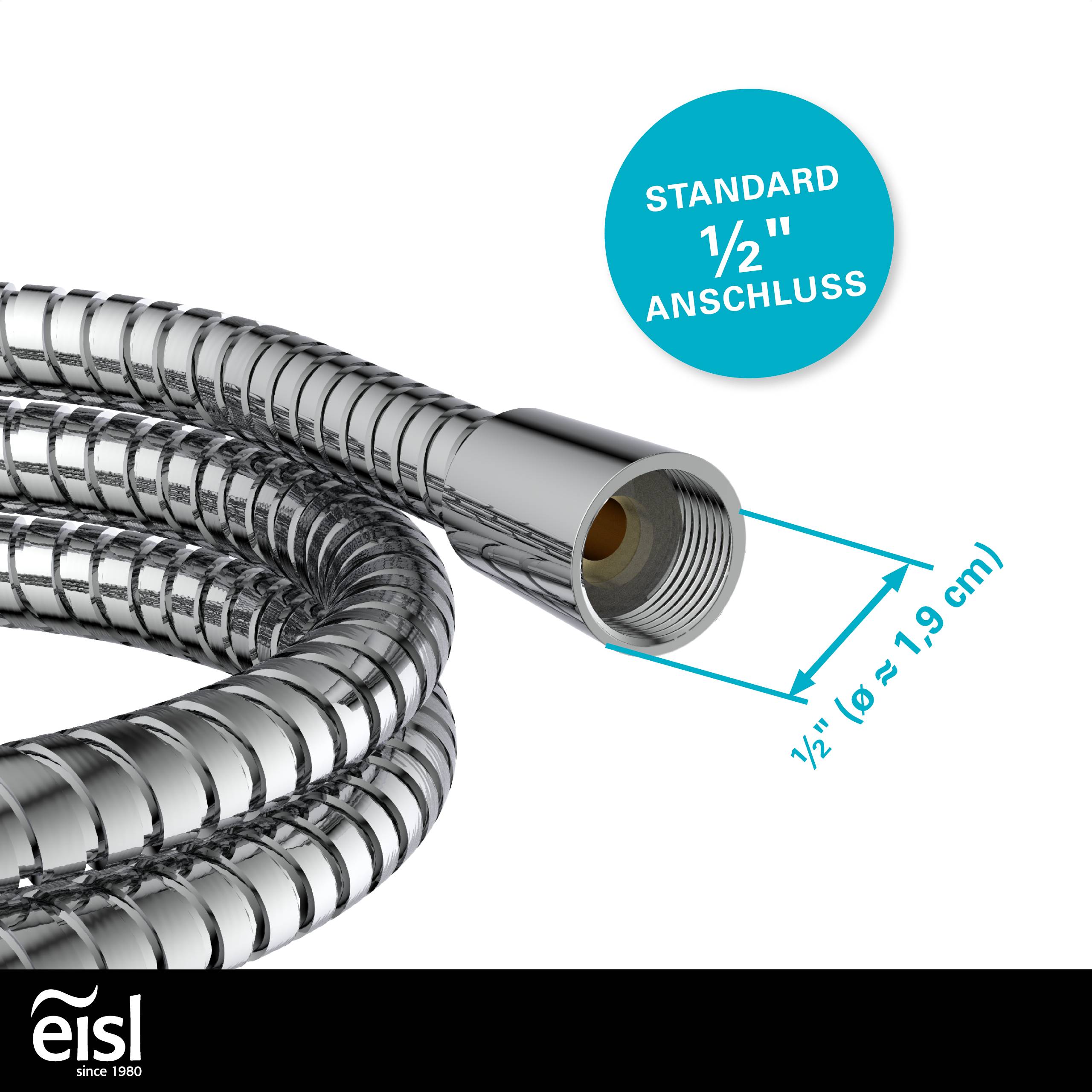 Brauseschlauch 150 cm, Edelstahl