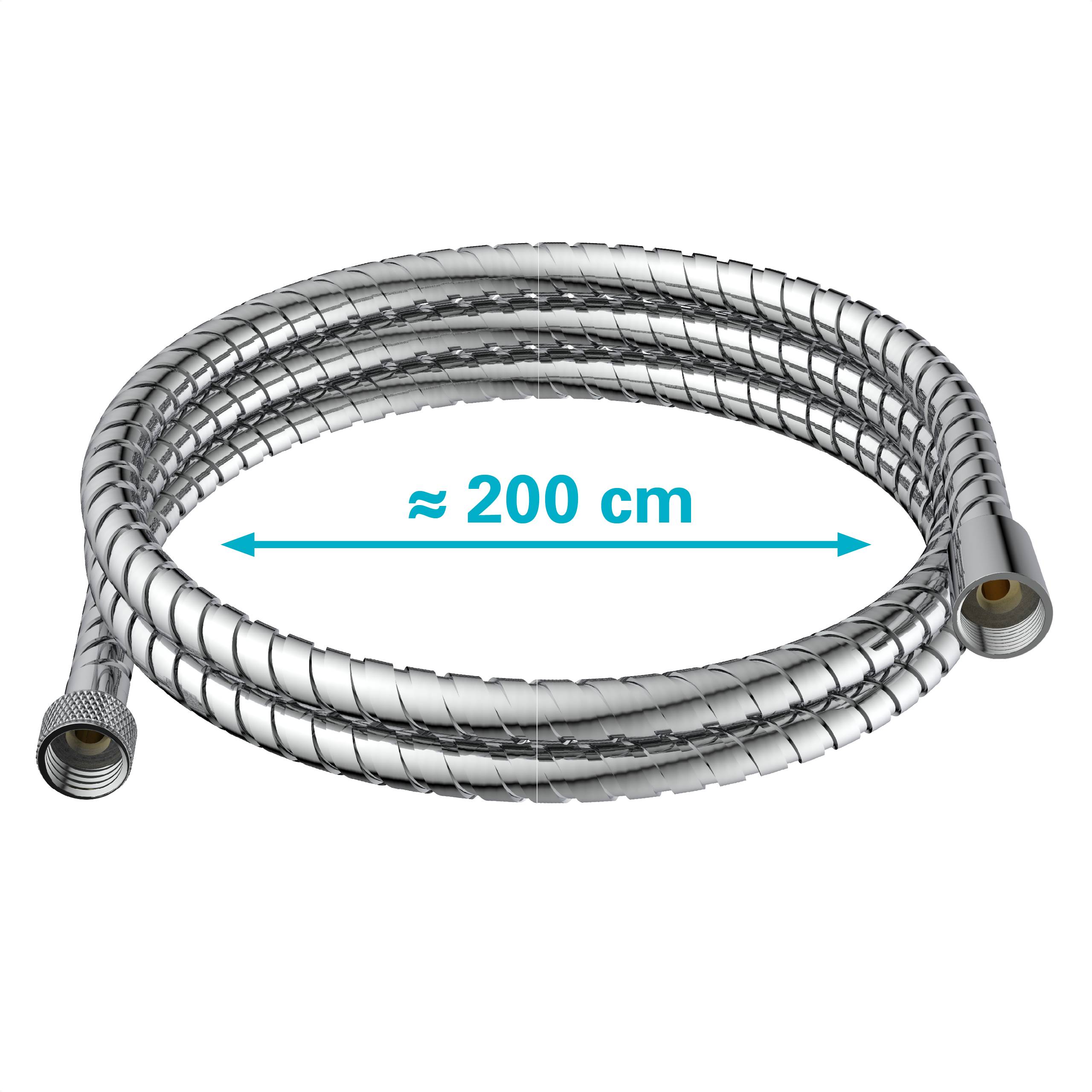 Brauseschlauch 200 cm, Edelstahl