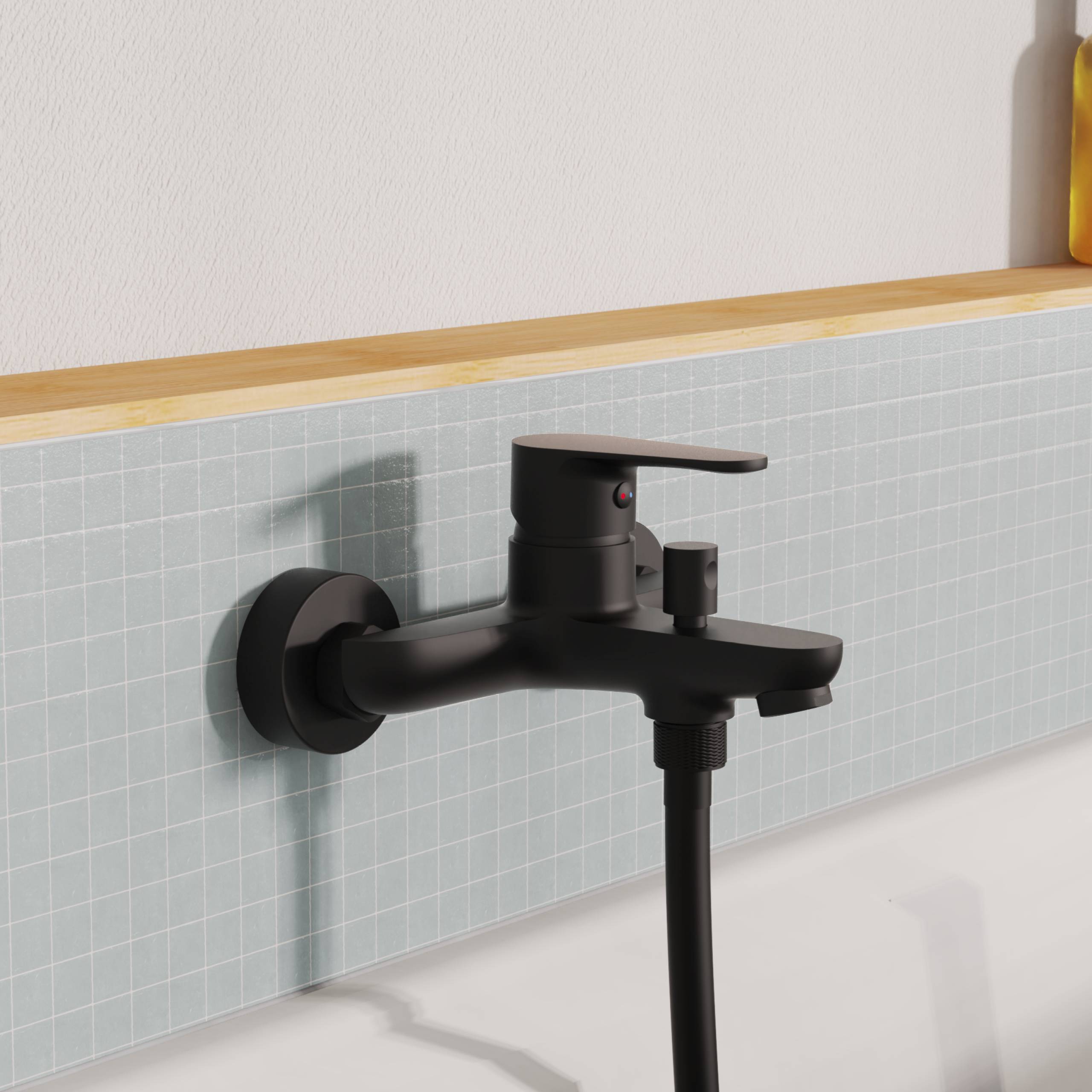 CLAUDIO Wannenfüllarmatur, Schwarz matt