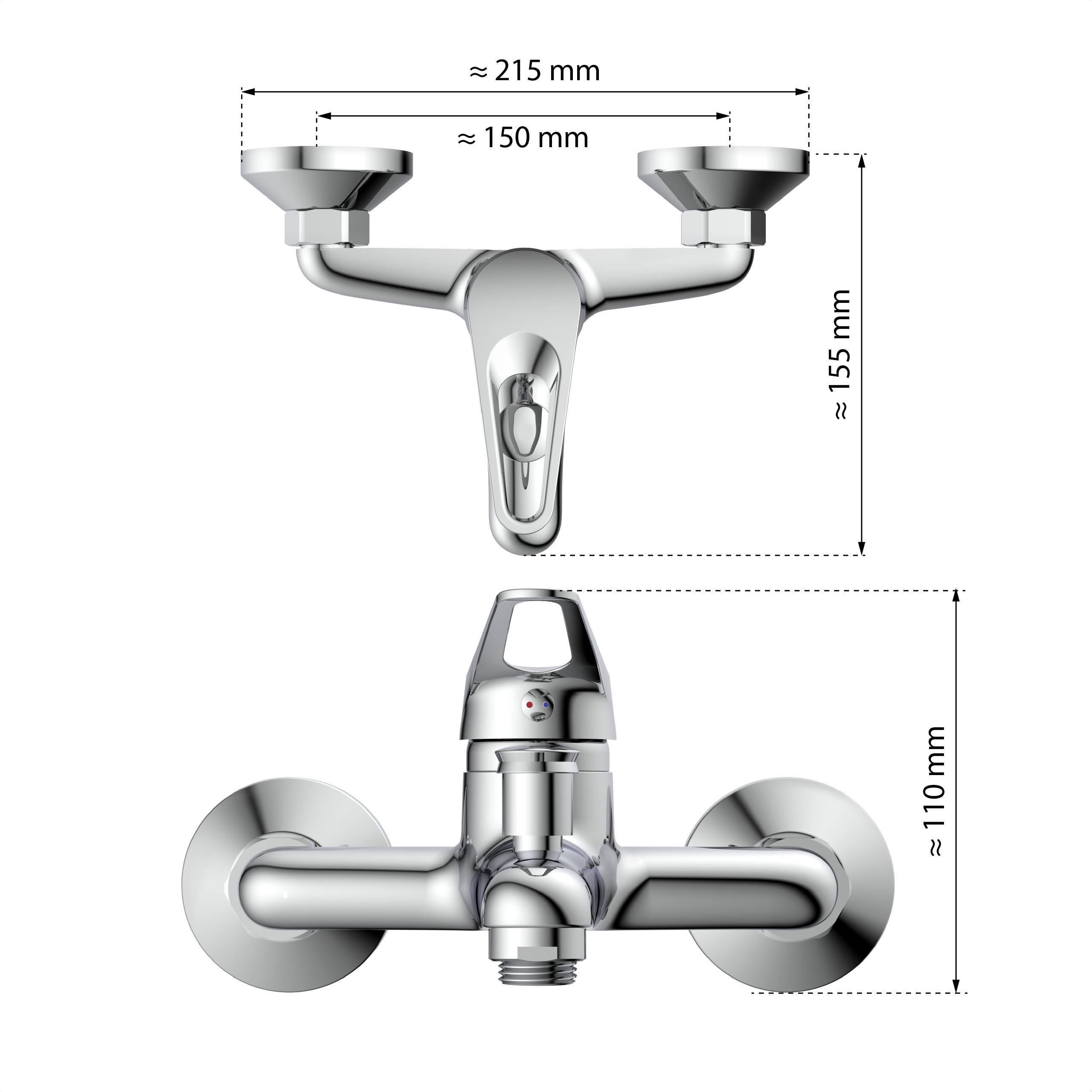 SPEED Wannenfüllarmatur, Chrom