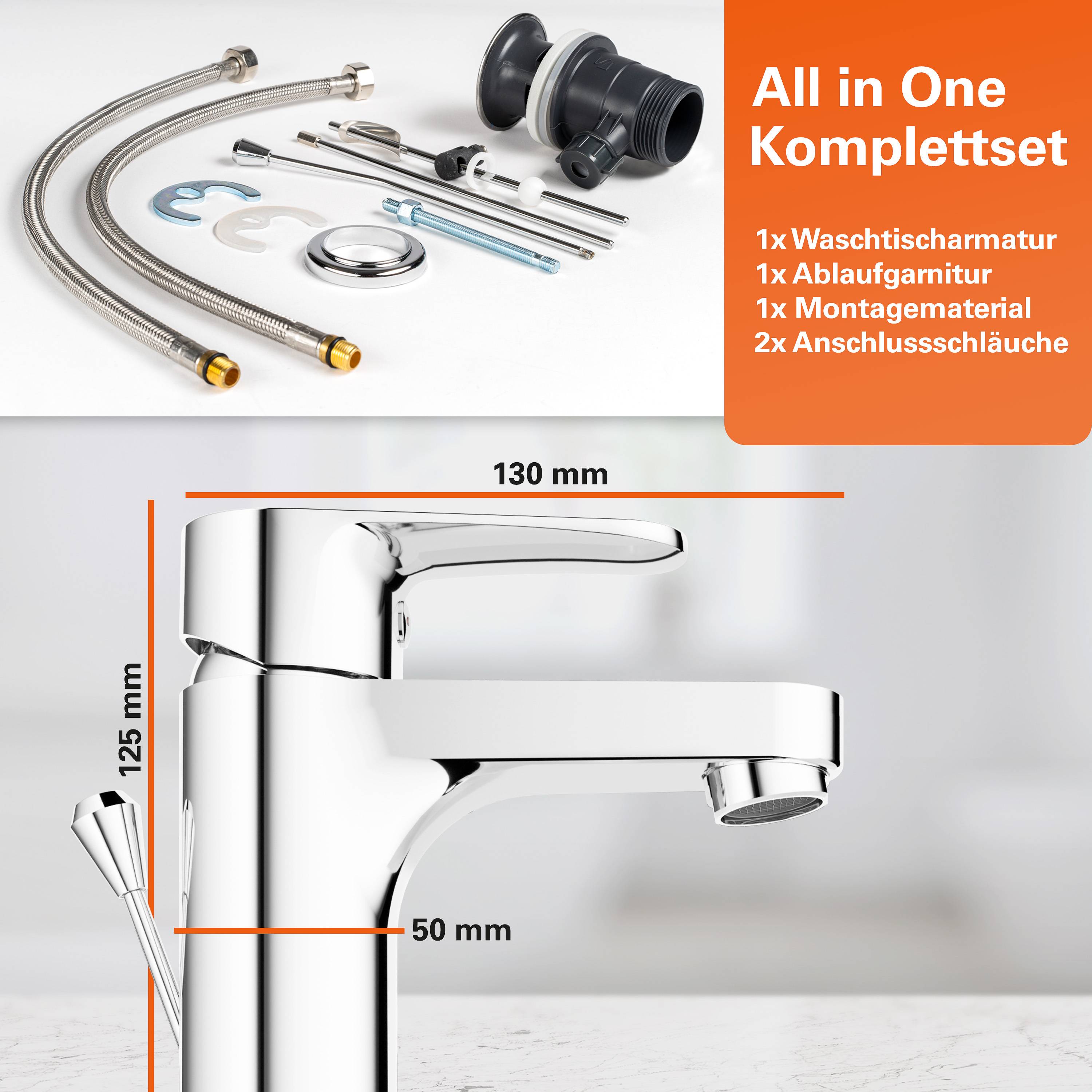 CLAUDIO Waschtischarmatur, Chrom