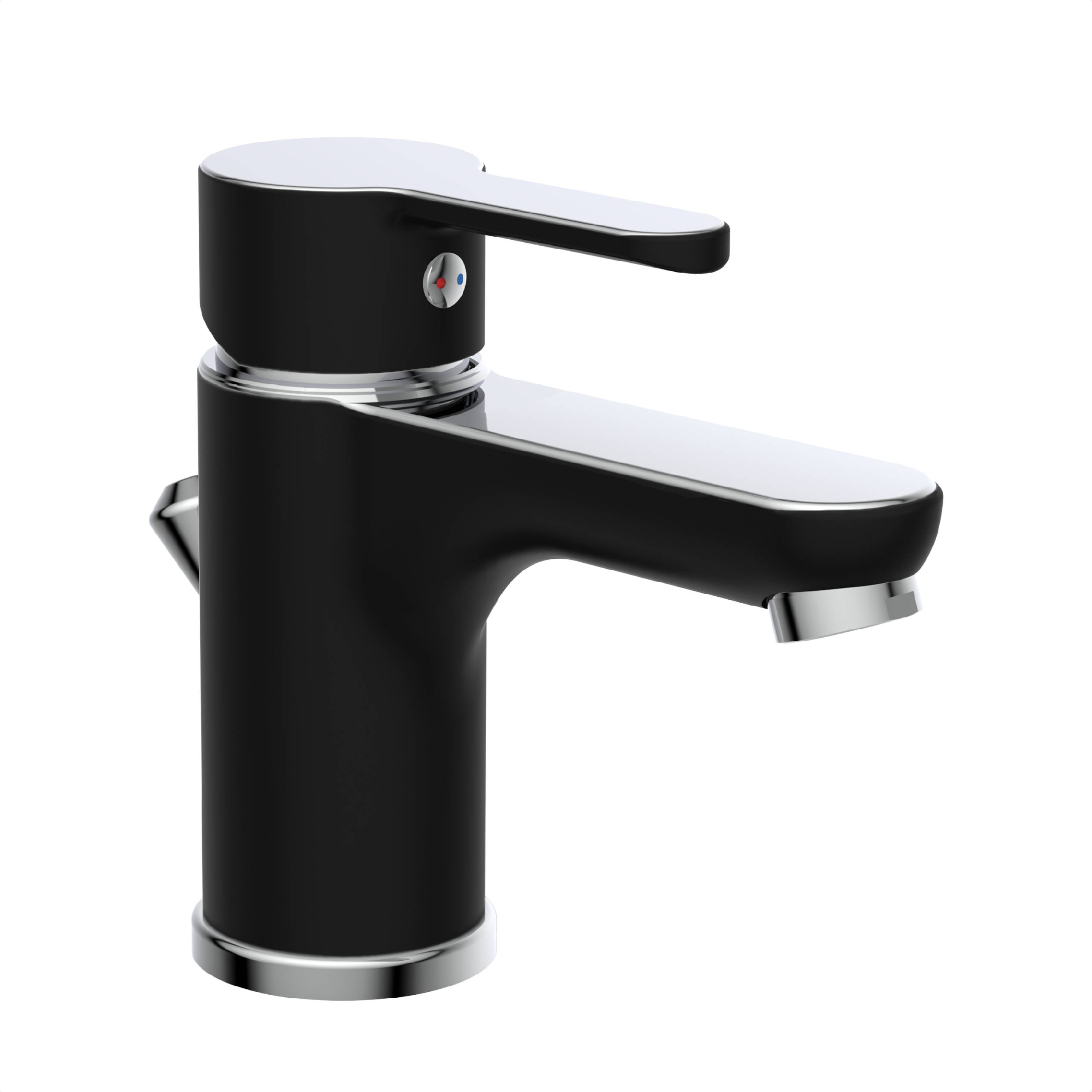 DIZIANI Waschtischarmatur, Schwarz matt/Chrom