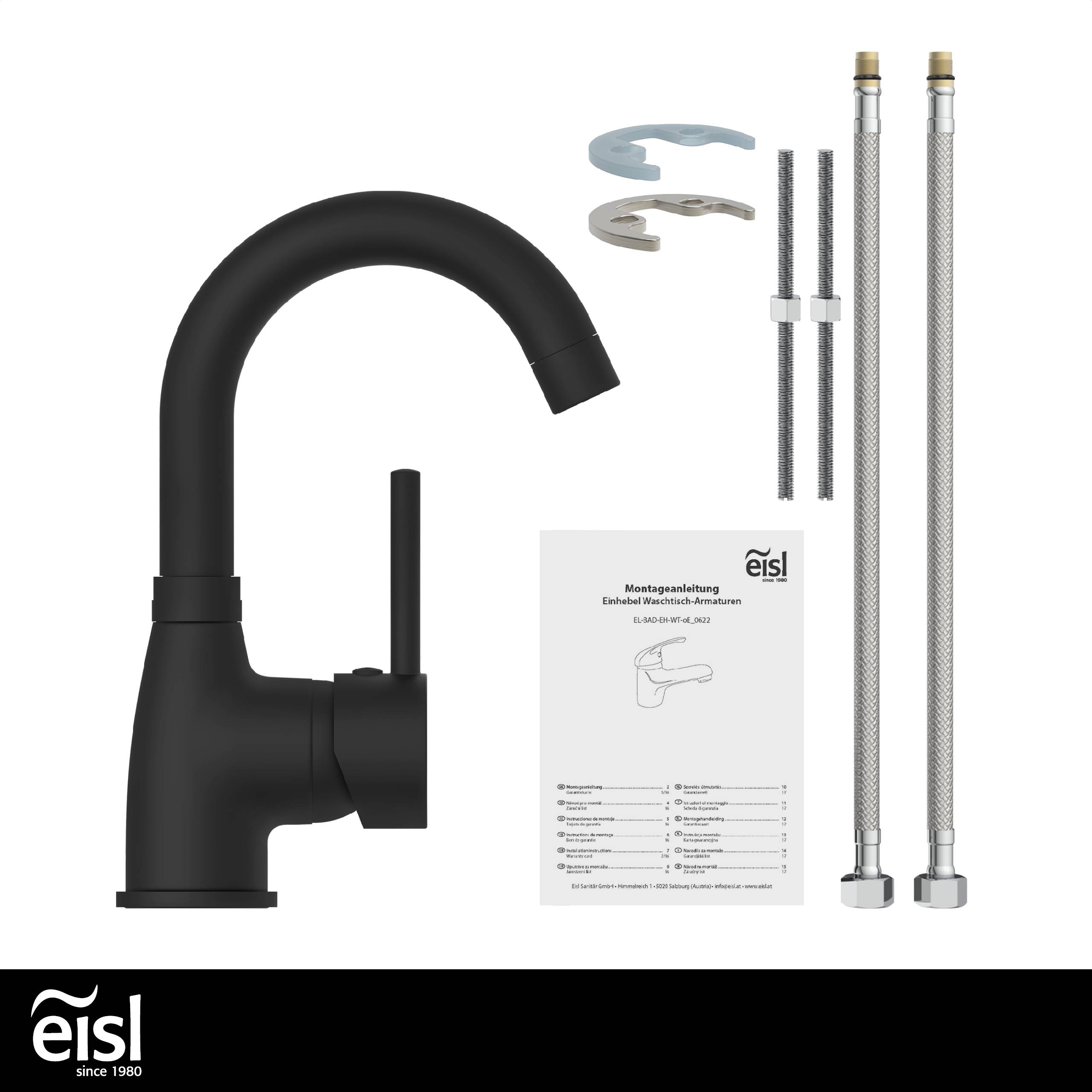 FUTURA Waschtischarmatur, Schwarz matt