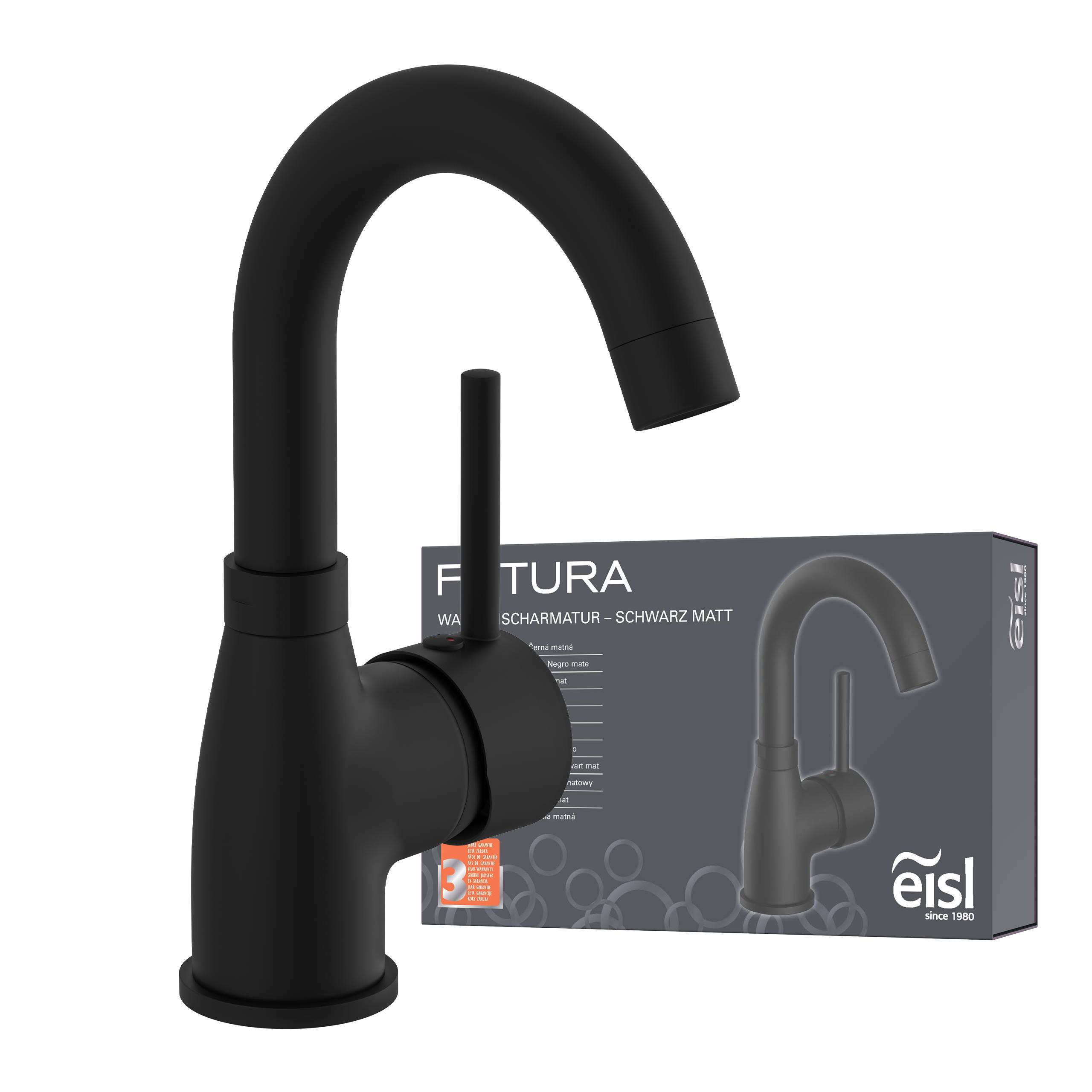FUTURA Waschtischarmatur, Schwarz matt