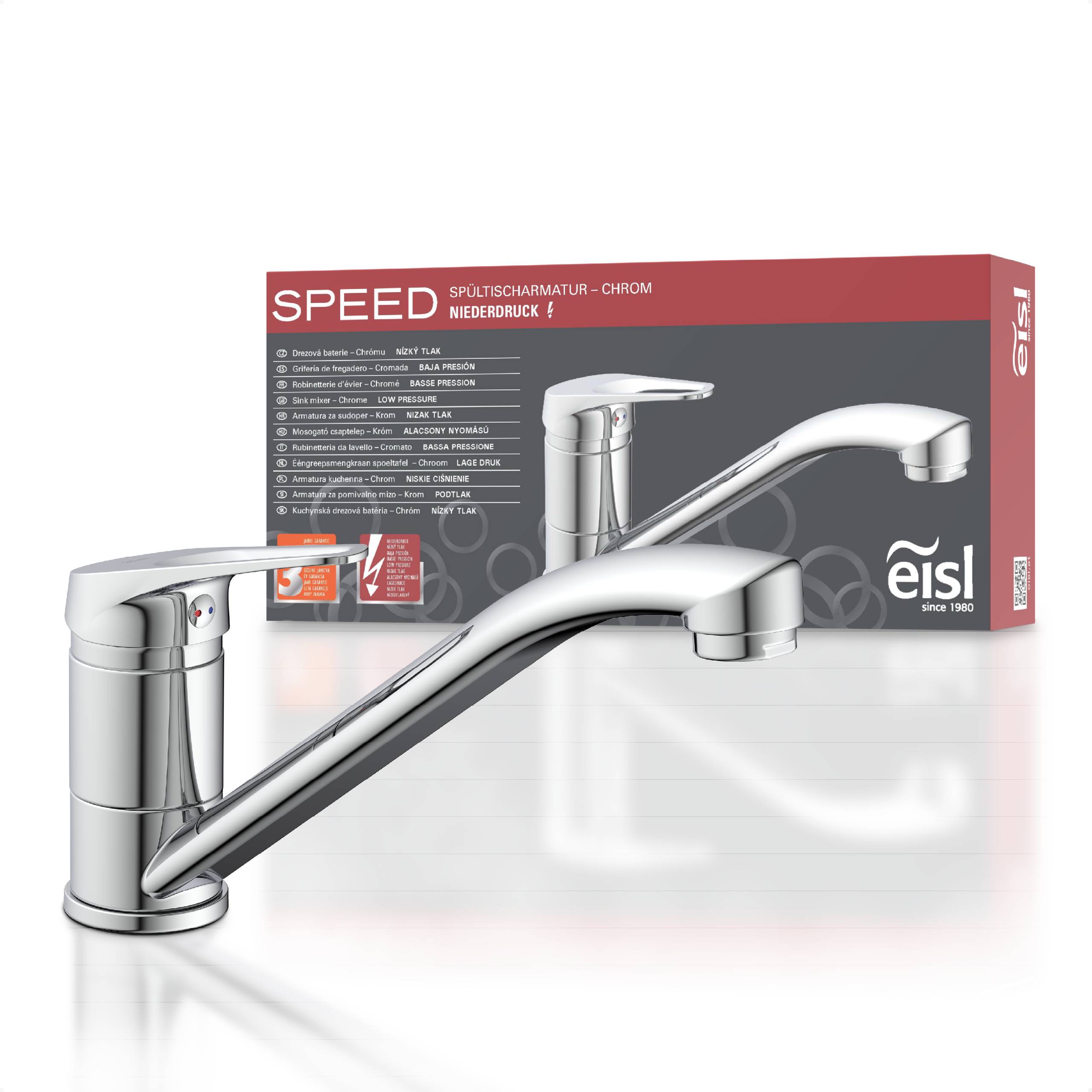 SPEED Spültischarmatur Niederdruck, Chrom