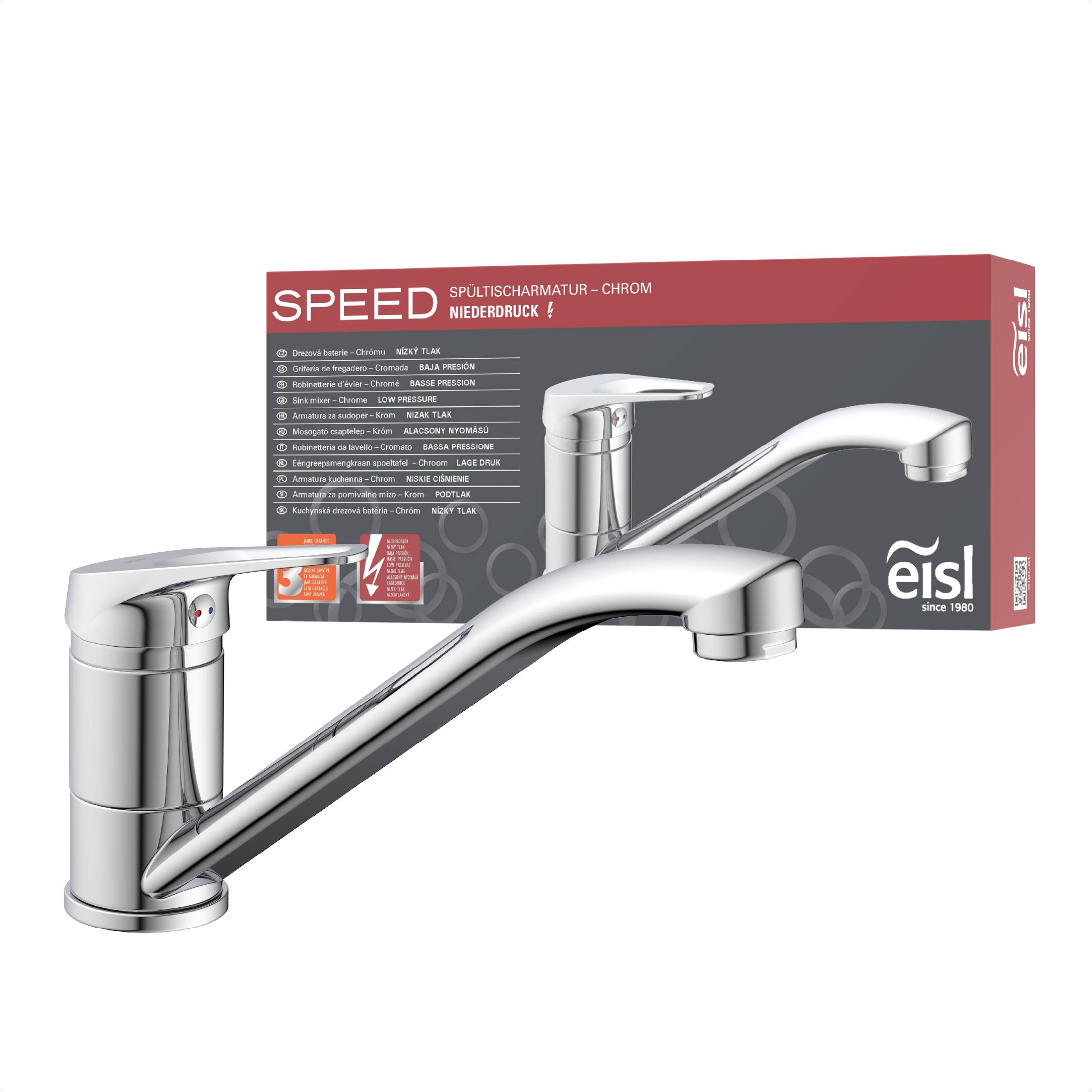 SPEED Spültischarmatur Niederdruck, Chrom