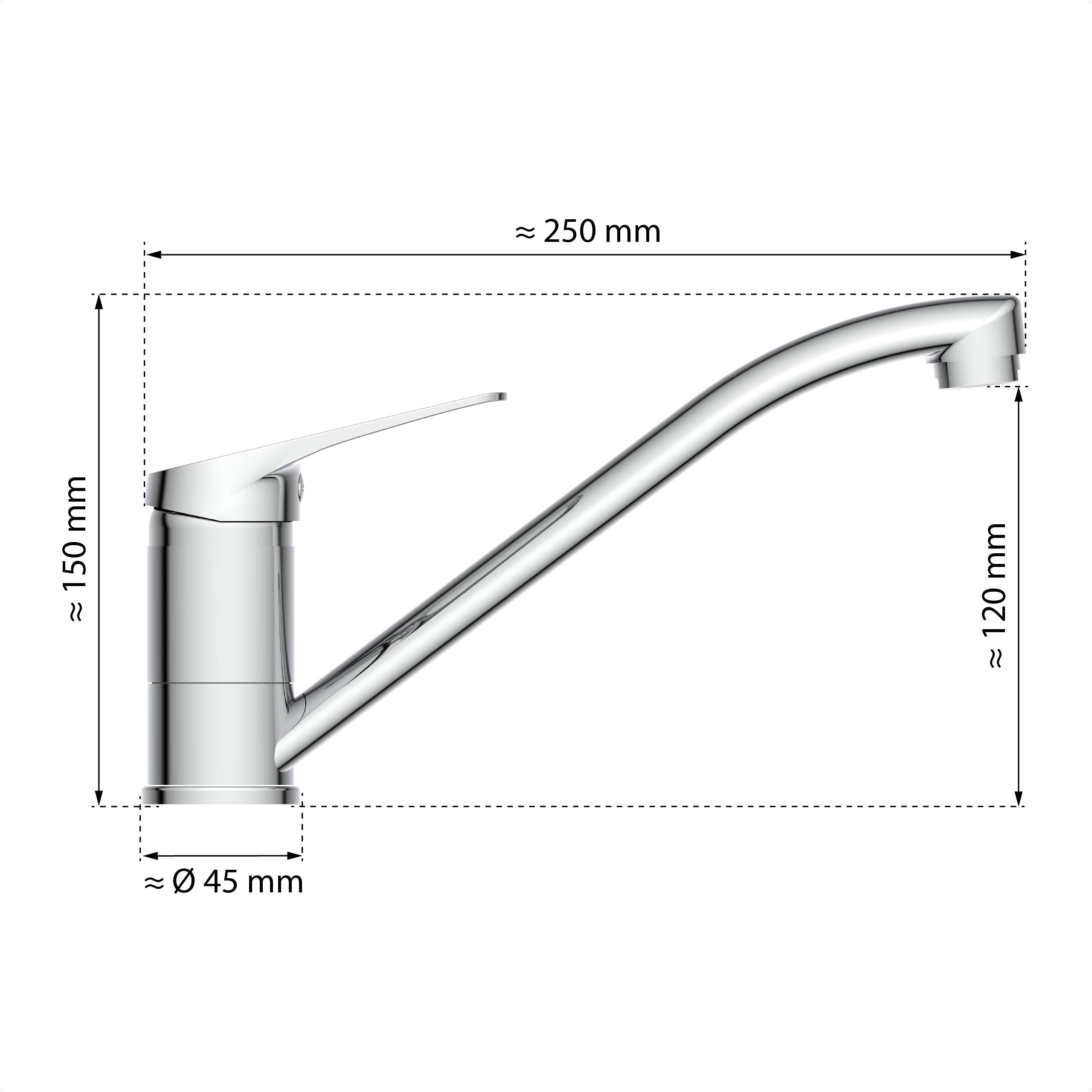 SPEED Spültischarmatur Niederdruck, Chrom