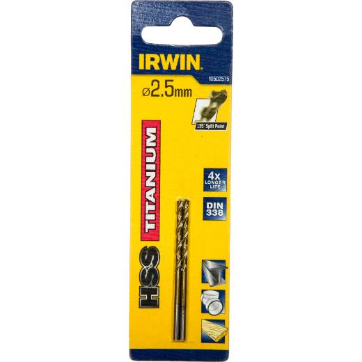 Irwin Metallbohrer HSS-Tin 2,5x57x30mm 2St