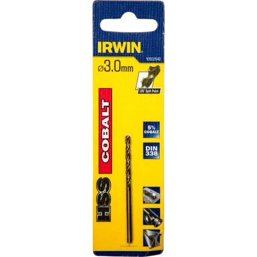 Irwin Metallbohrer HSS-Co 3,0x61x33mm