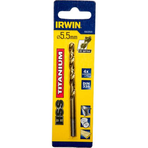 Irwin Metallbohrer HSS-Tin 5,5x93x57mm