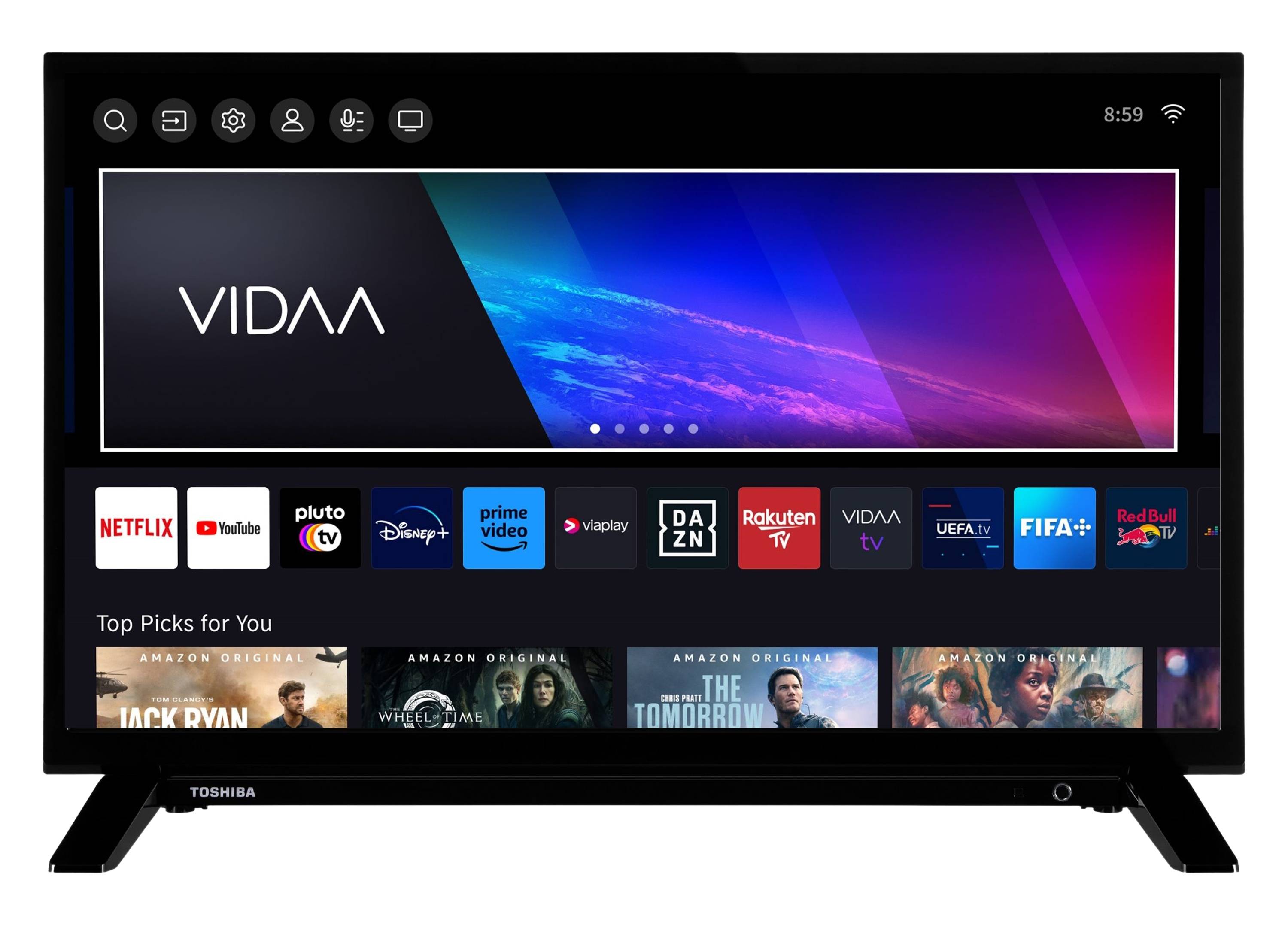 Toshiba 24WV2F63DAZ Fernseher 24 Zoll Smart TV VIDAA HD-ready HDR TV mit Triple-Tuner, LED TV (2026)