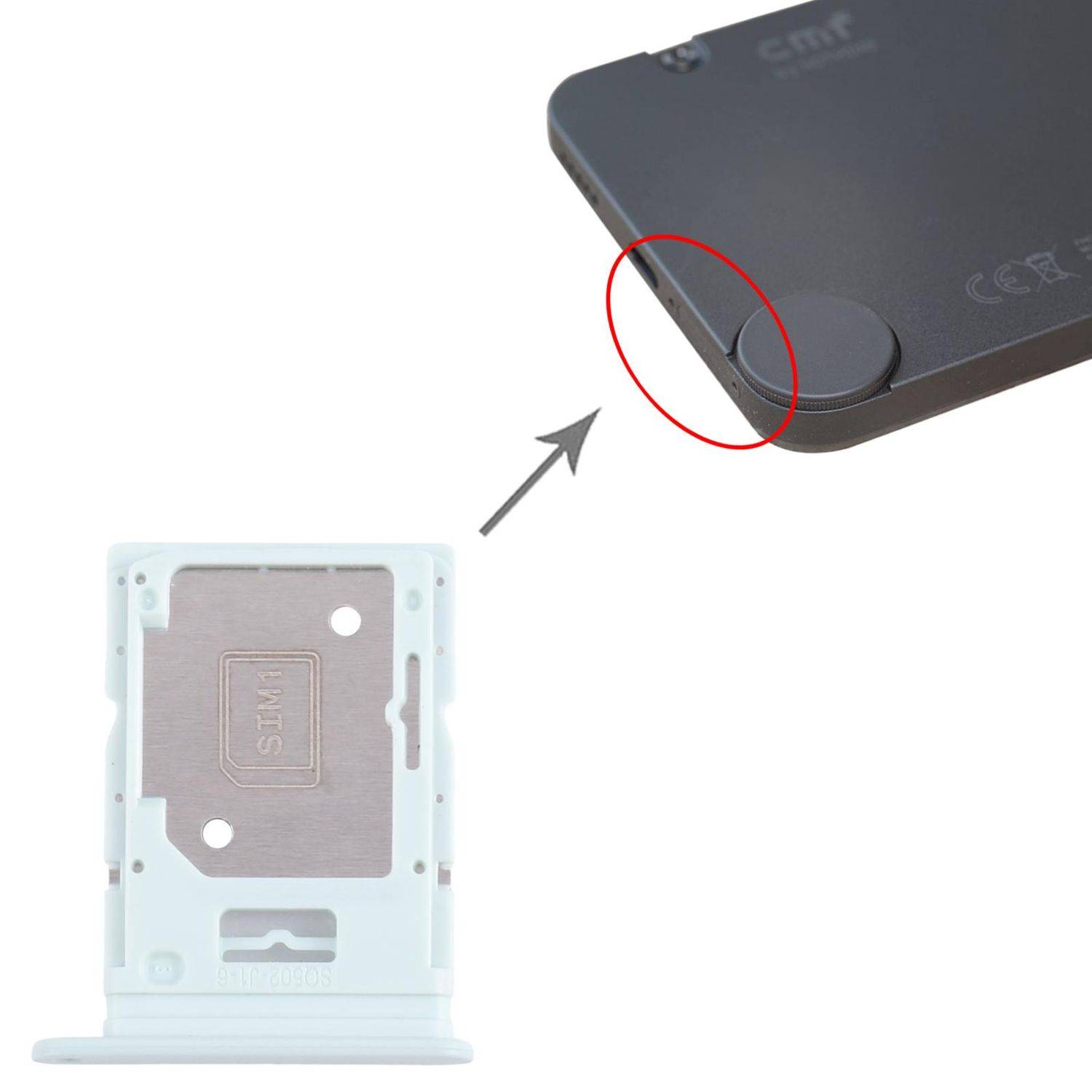 Für Nothing Phone CMF 1 SIM-Kartenhalter + Micro SD Kartenfach Ersatzteil Grün