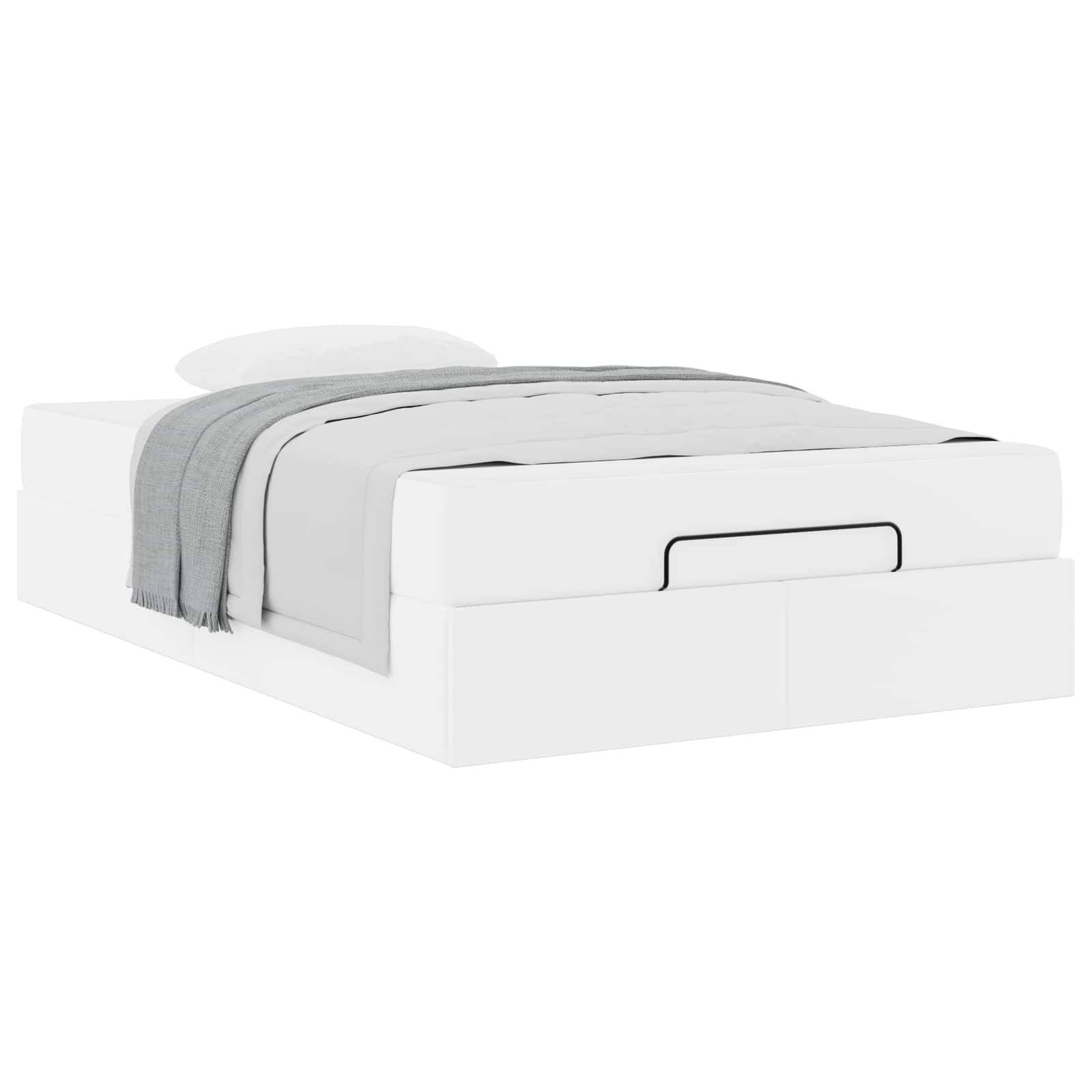 vidaXL Bettgestell mit Matratze Sonstiges 2 pcs Weiß PVC