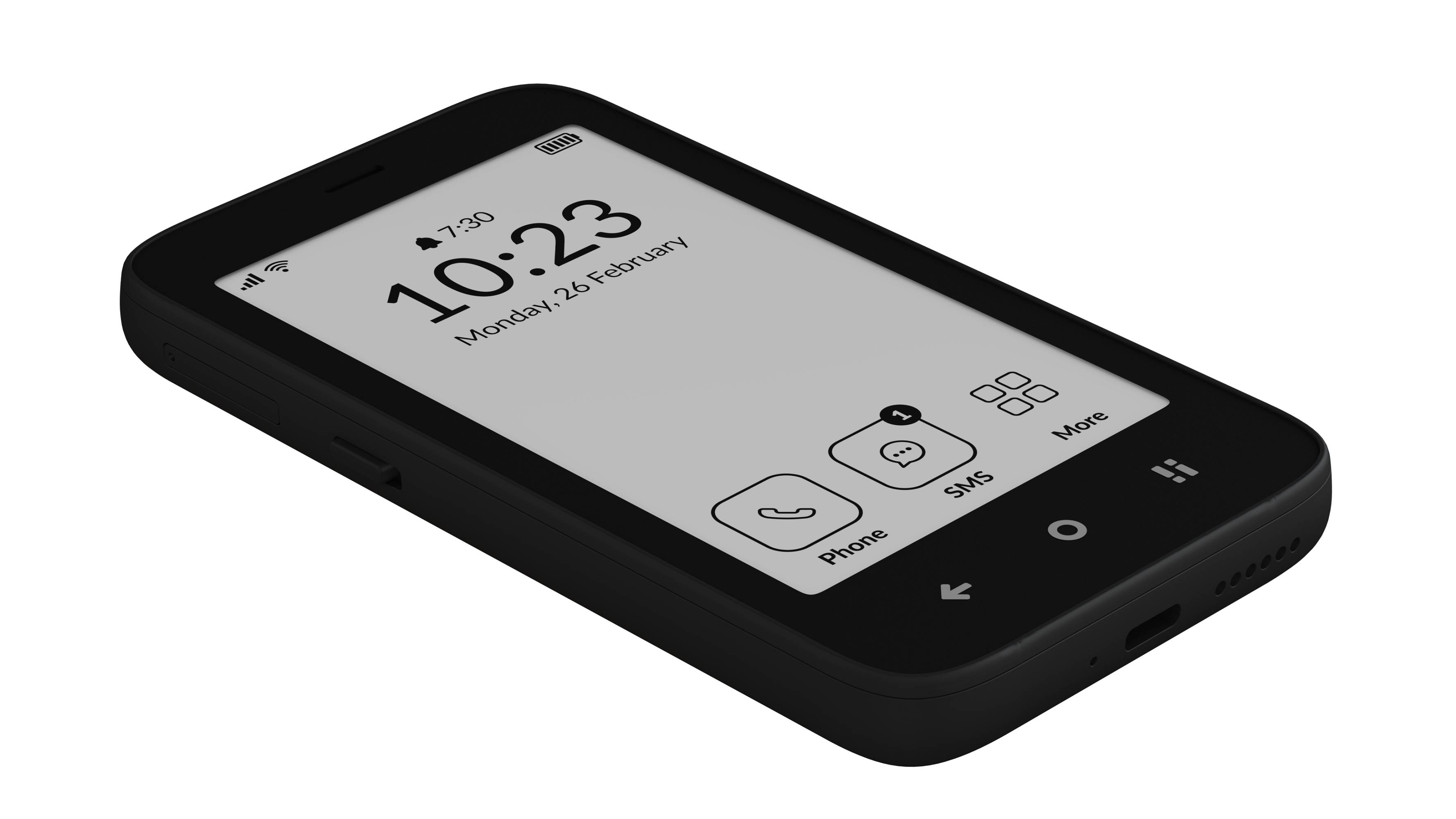 MUDITA Kompakt Smartphone E Ink Display Schwarz