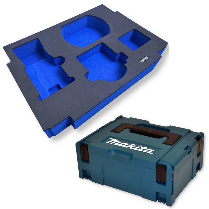 SCHWÄBLE® Schaumeinlage Schaumstoffeinlage für Makita Akku-Multifräse DRT50 mit Koffer