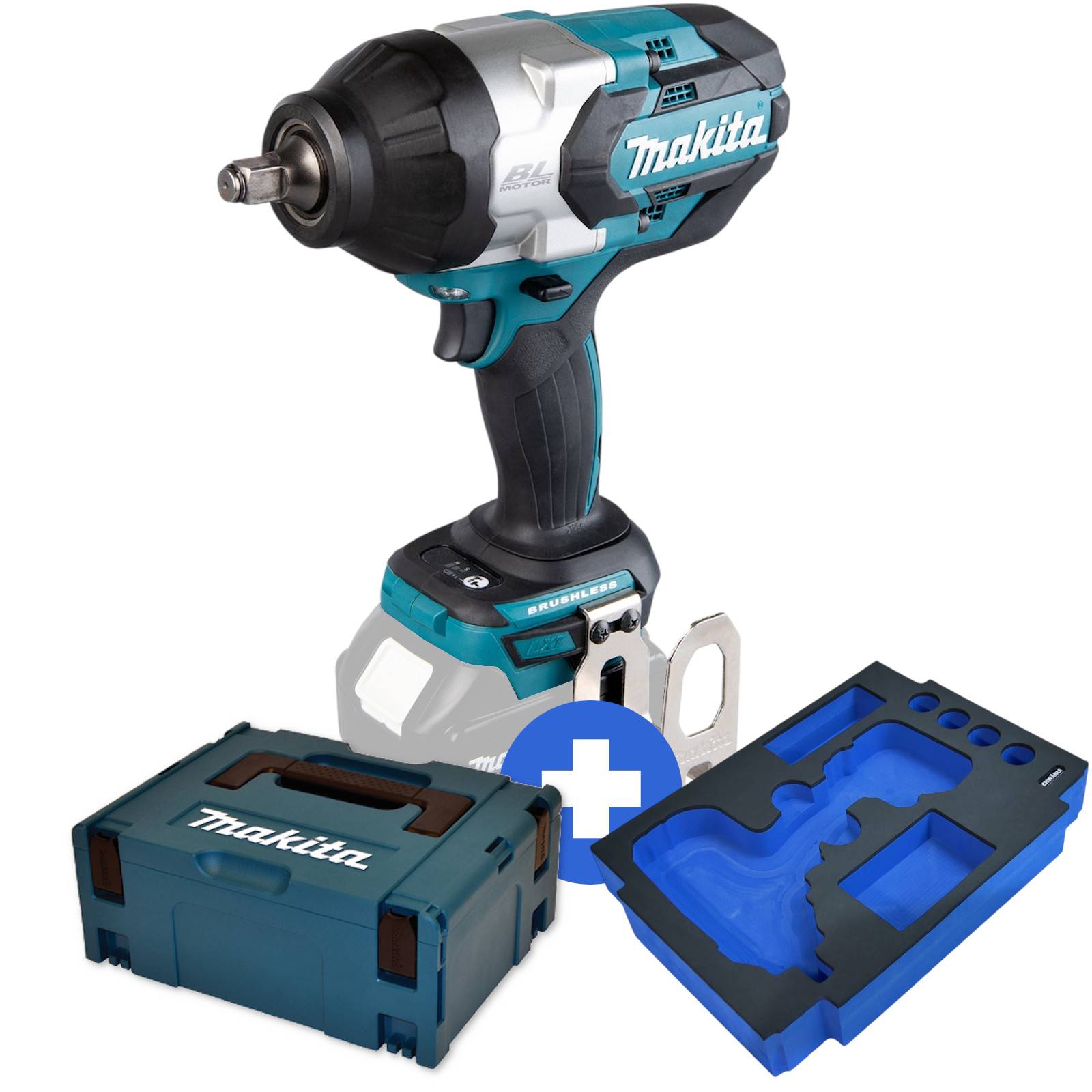 Makita Akku-Schlagschrauber 18V DTW1002SZ 1200Nm + Schwäble Schaumstoffeinlage