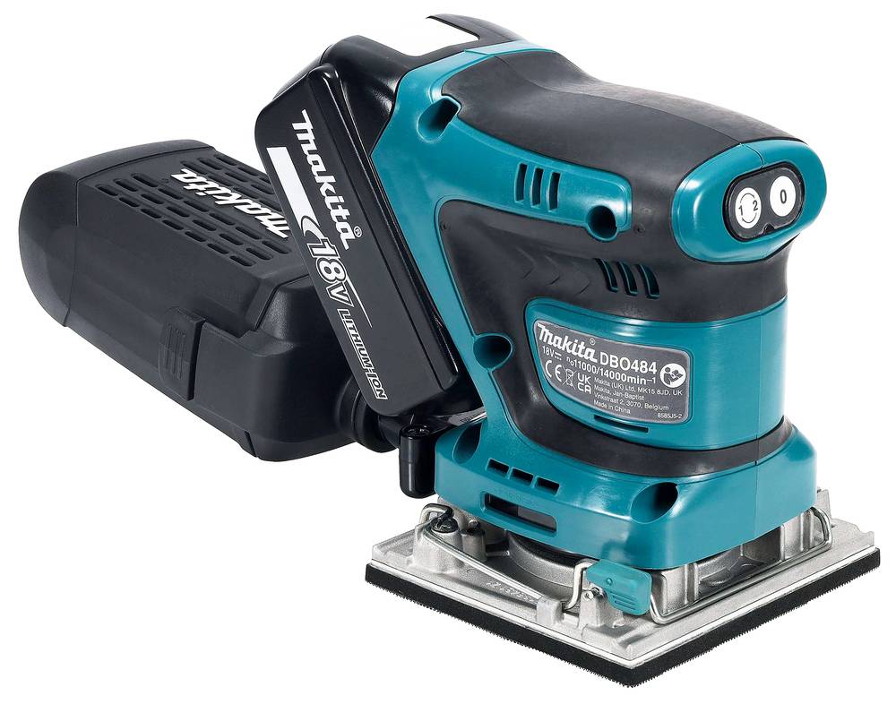 Makita Akku-Schwingschleifer 18V DBO484SZ + Schwäble Schaumstoffeinlage