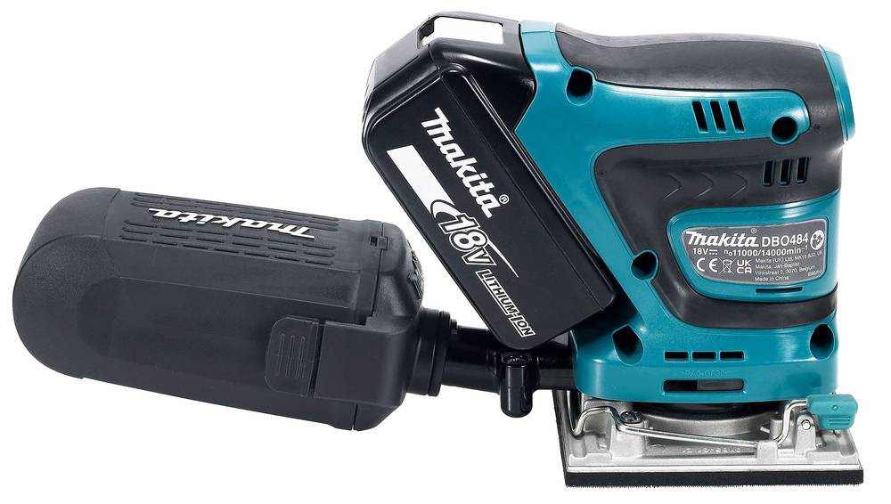 Makita Akku-Schwingschleifer 18V DBO484SZ + Schwäble Schaumstoffeinlage