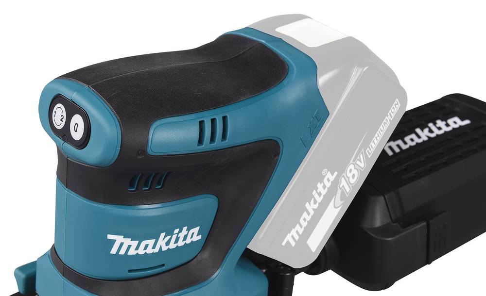 Makita Akku-Schwingschleifer 18V DBO480SZ + Schwäble Schaumstoffeinlage