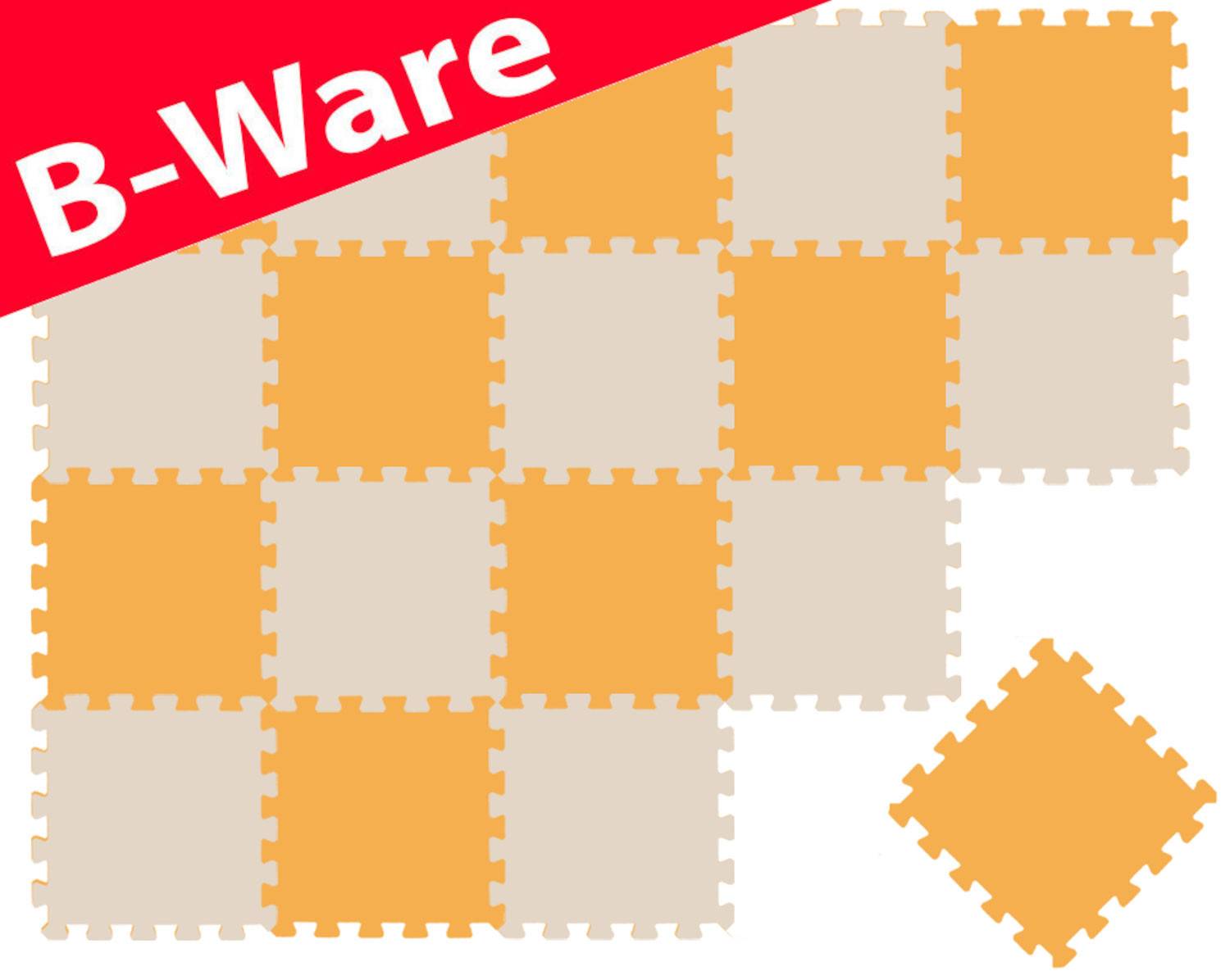 B-Ware Puzzlematte Kombi Gelb Beige 16795 + 16796 18 Teile