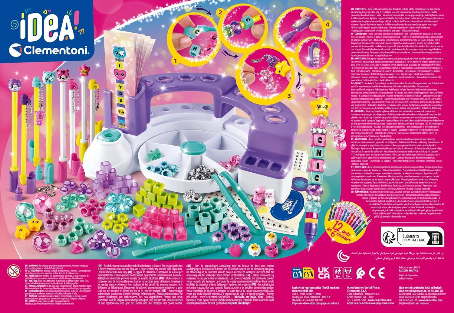 Clementoni 59455 - Idea Nachrichten-Stift Atelier - Stift-Bastelset