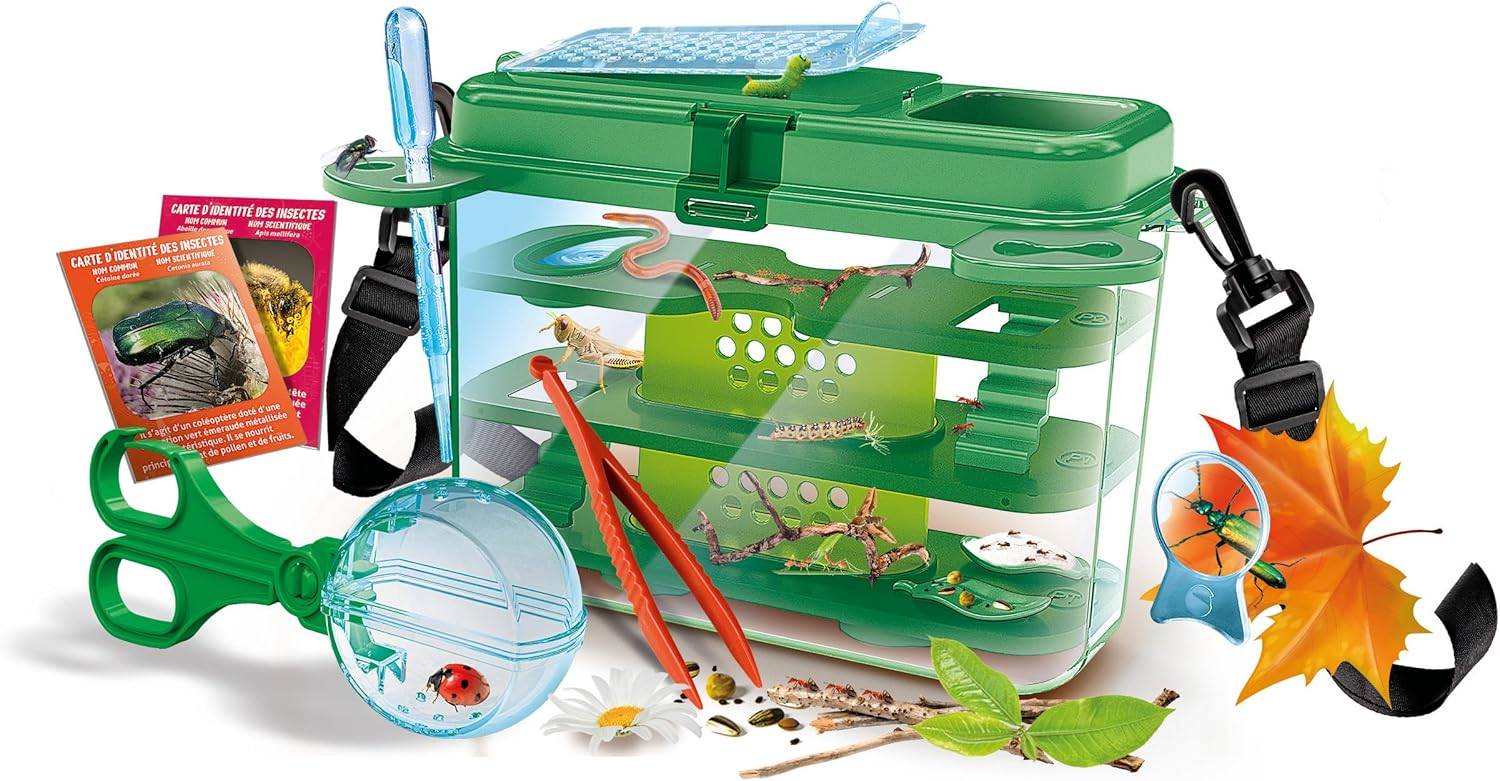 Clementoni 59440 - Galileo Lab Meine mobile Insekten-Station - Tragbares Insekten-Hotel