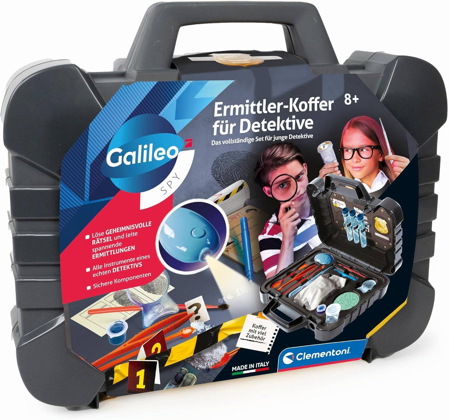 Clementoni 59414 - Galileo Spy Ermittler-Koffer für Detektive