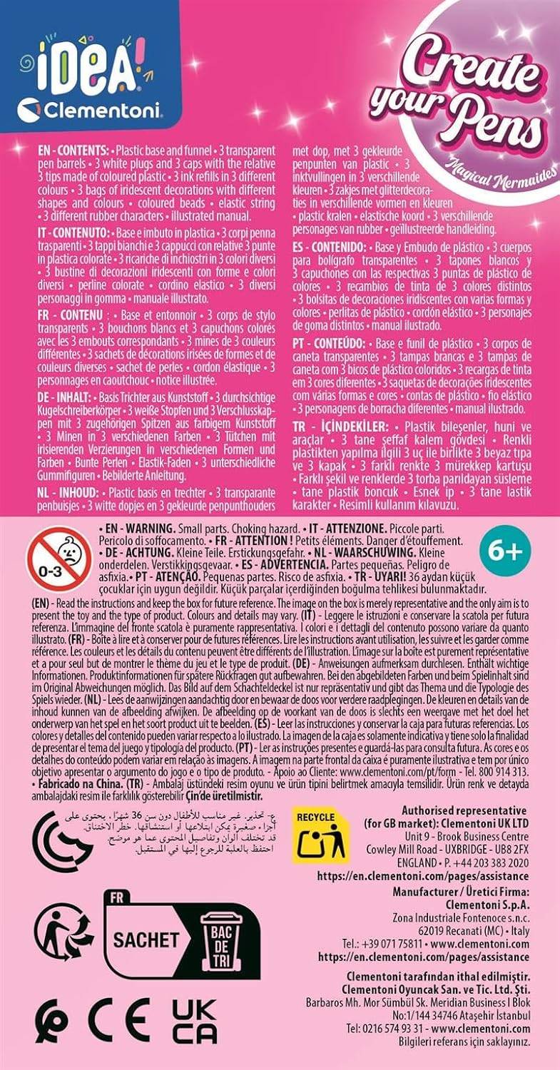 Clementoni 18131 - Idea Create Your Pens: Magical Mermaids Stift-Kreationen