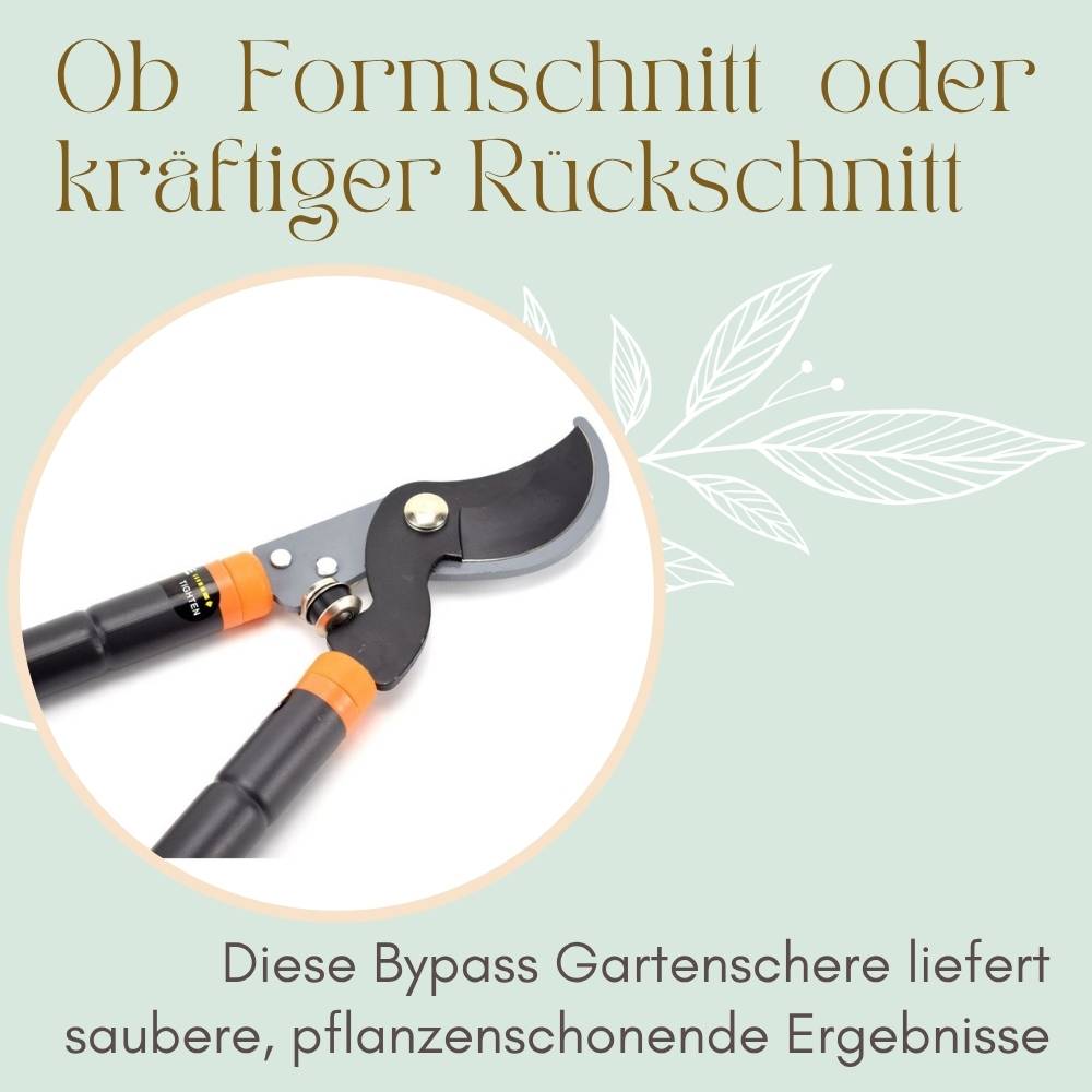 Profi Gartenschere Astschere Teleskop Baumschere Bypass Gartenschere Astschneider Hand Hecken Baum Ast Schere Lang Groß 60 - 95 cm
