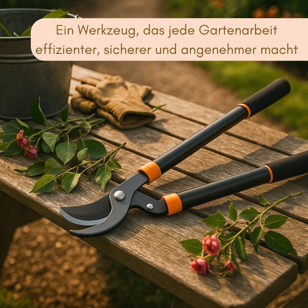 Profi Gartenschere Astschere Teleskop Baumschere Bypass Gartenschere Astschneider Hand Hecken Baum Ast Schere Lang Groß 60 - 95 cm